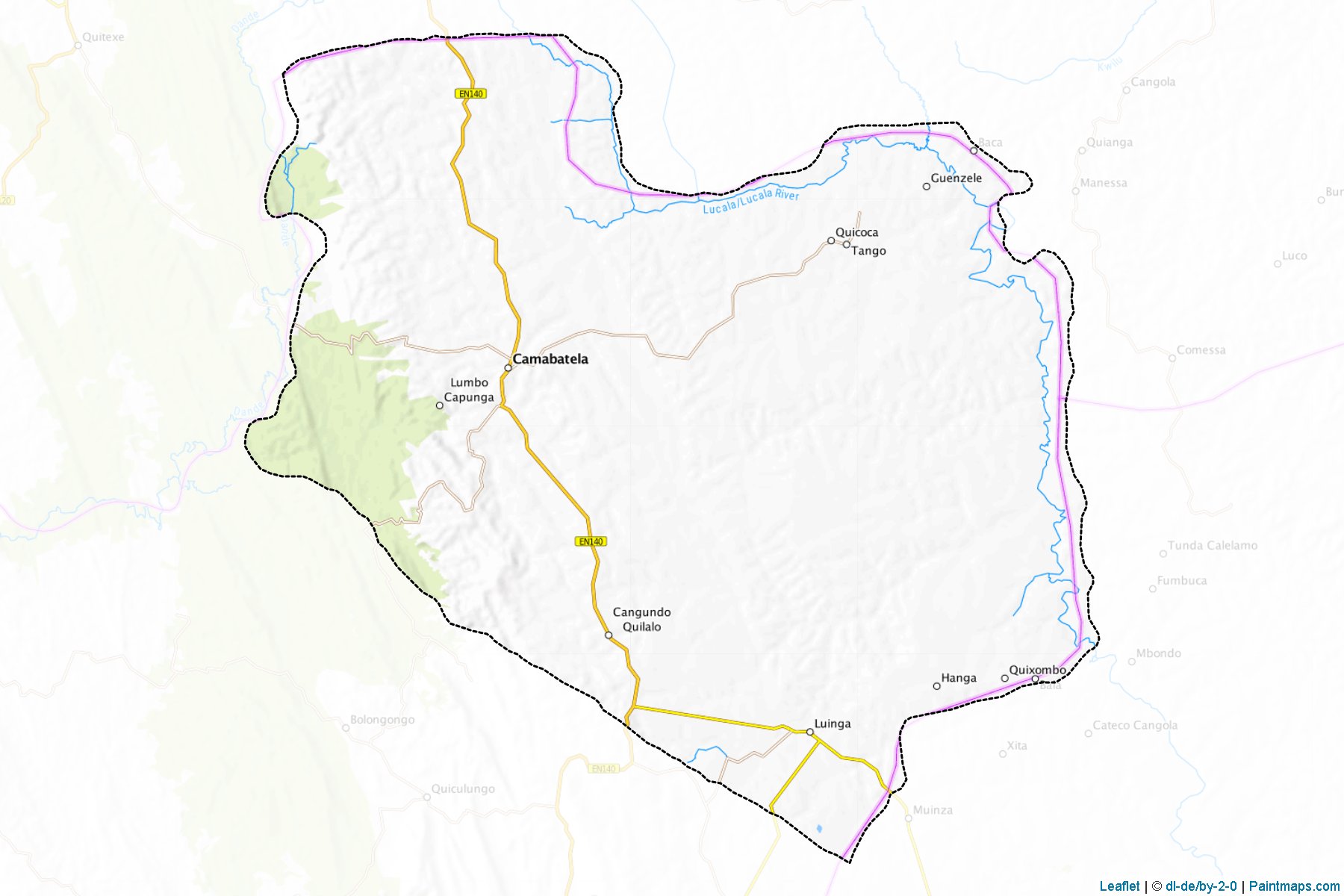 Muestras de recorte de mapas Ambaca (Cuanza Norte)-1