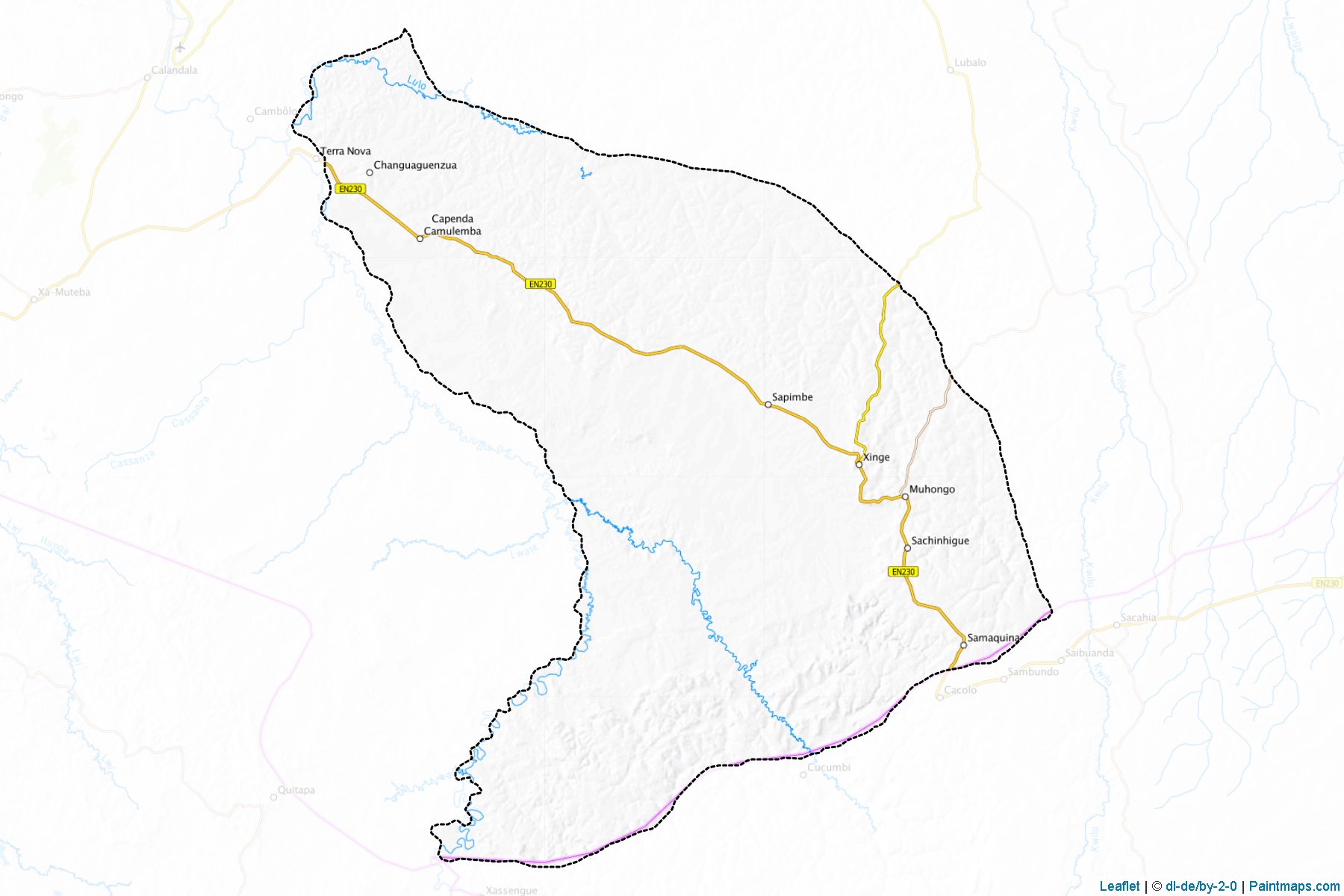 Kapenda Kamulemba (Lunda Norte Bölgesi) Haritası Örnekleri-1