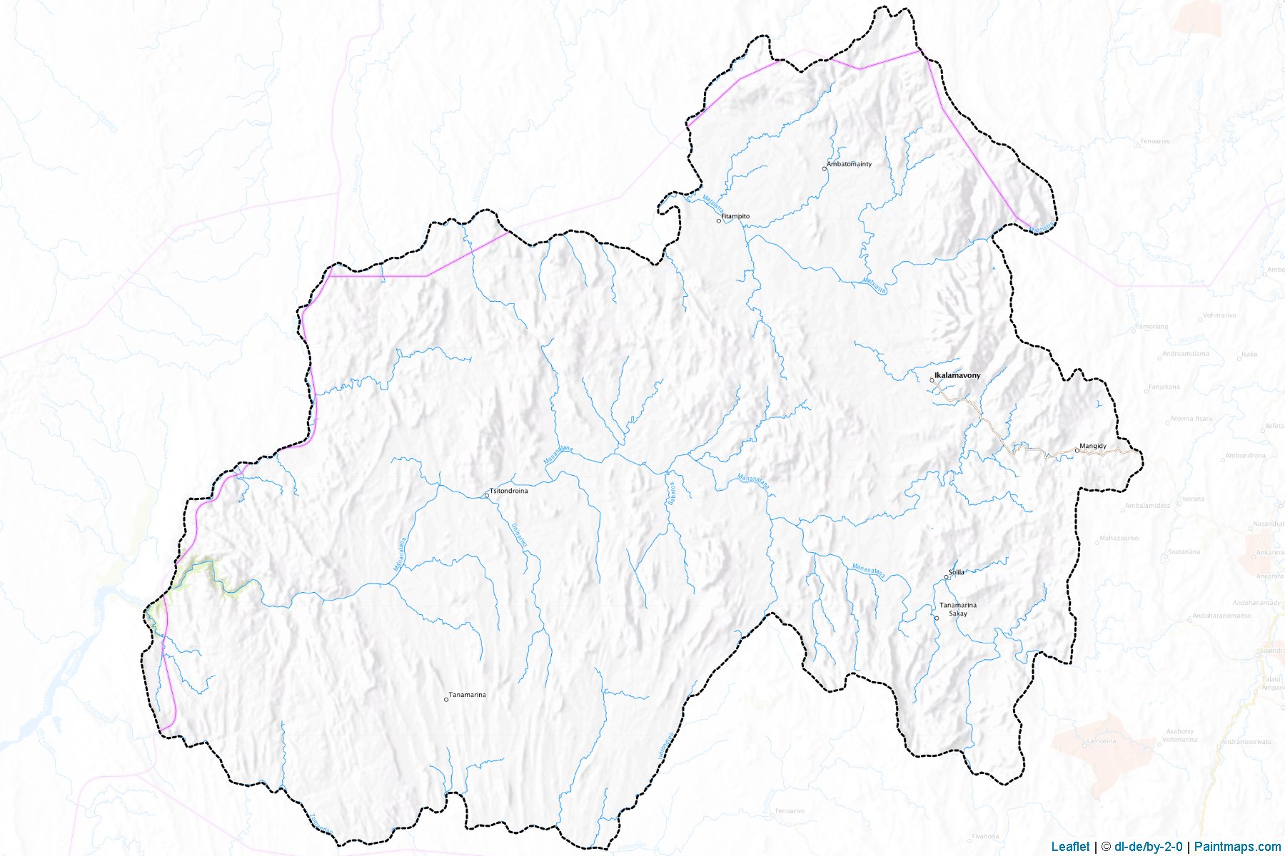 Muestras de recorte de mapas Ikalamavony (Haute Matsiatra)-1