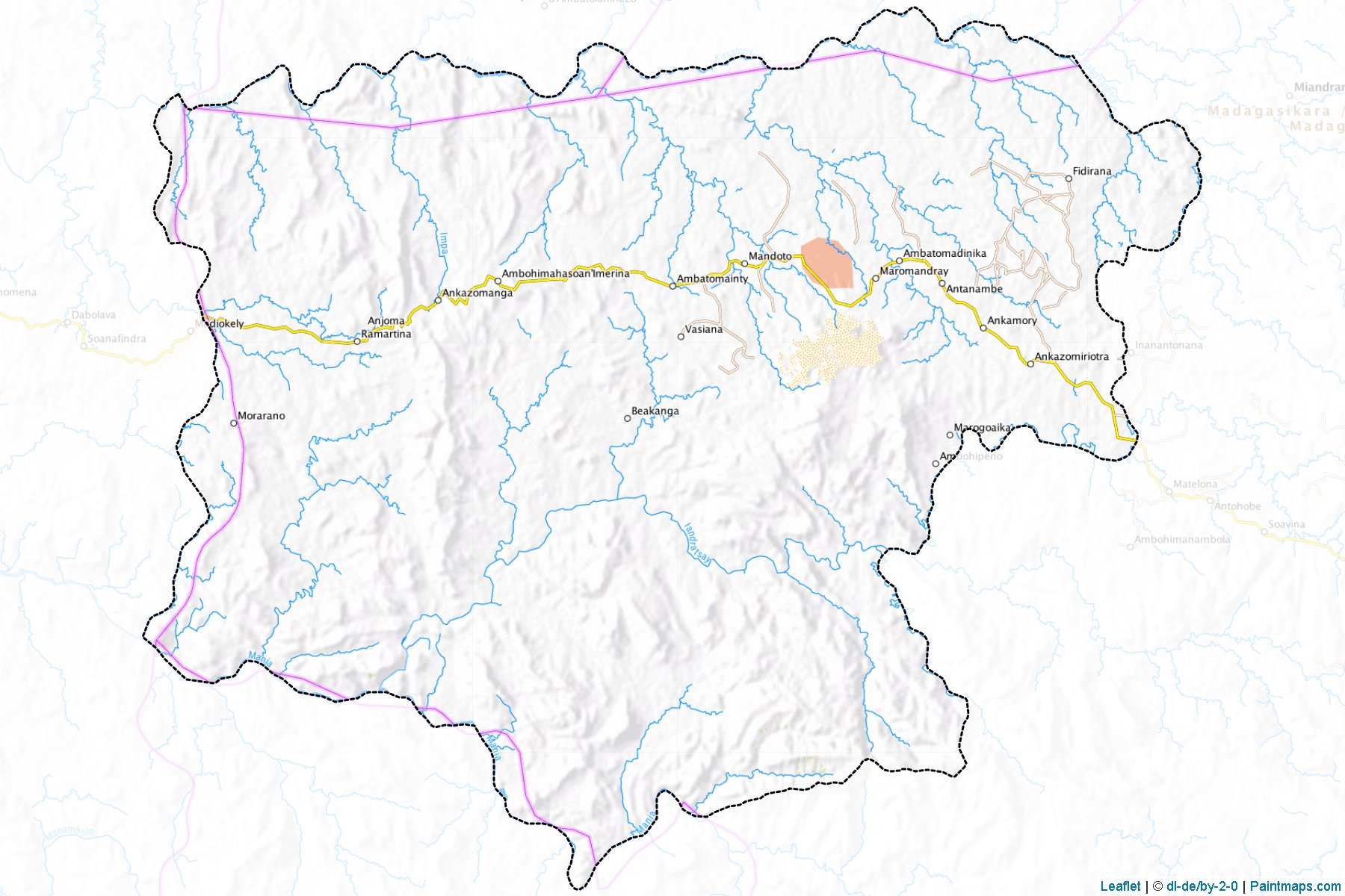 Muestras de recorte de mapas Mandoto (Vakinankaratra)-1