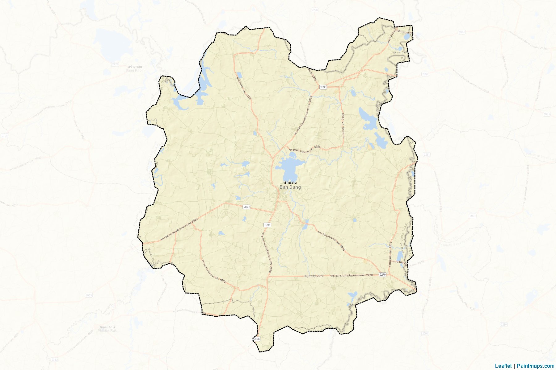 Muestras de recorte de mapas Ban Dung (Udon Thani)-2