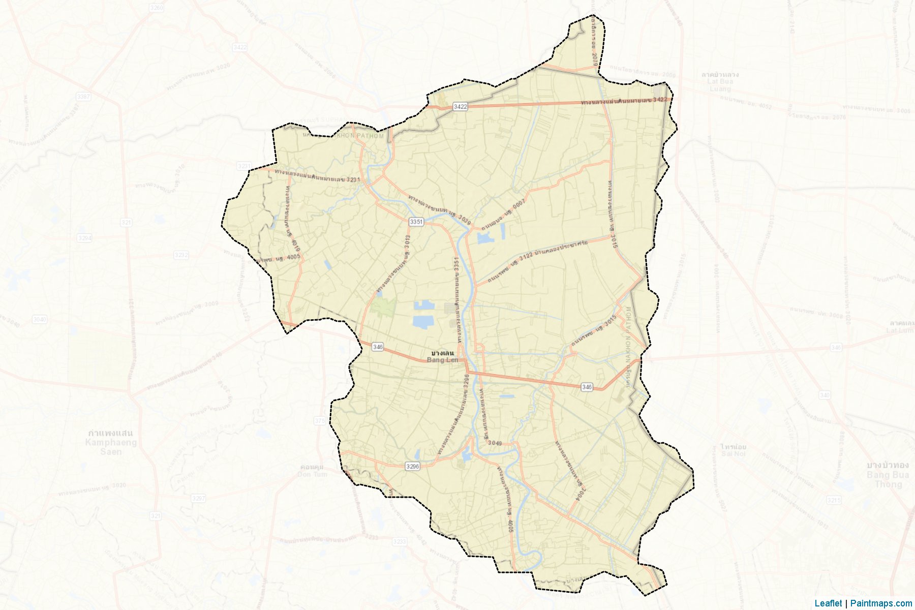 Muestras de recorte de mapas Bang Len (Nakhon Pathom)-2