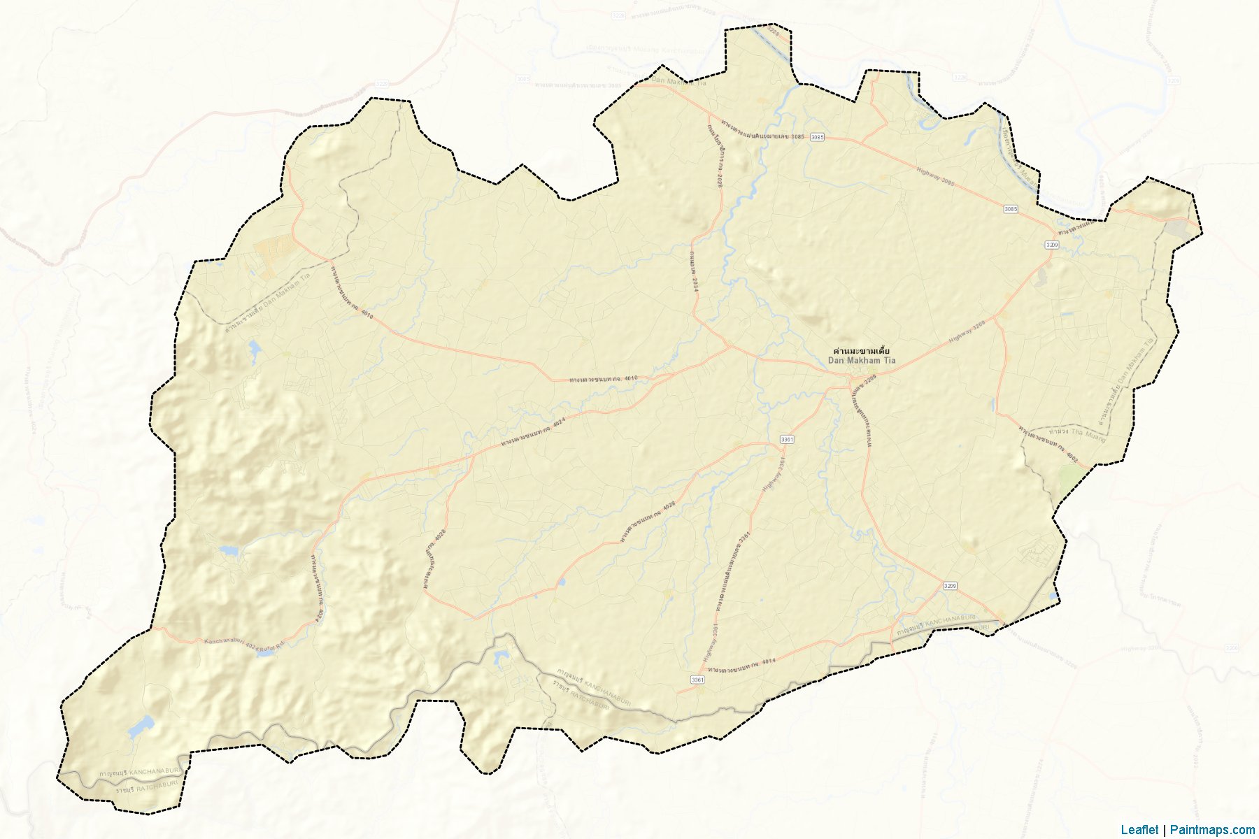 Muestras de recorte de mapas Dan Makham Tei (Kanchanaburi)-2