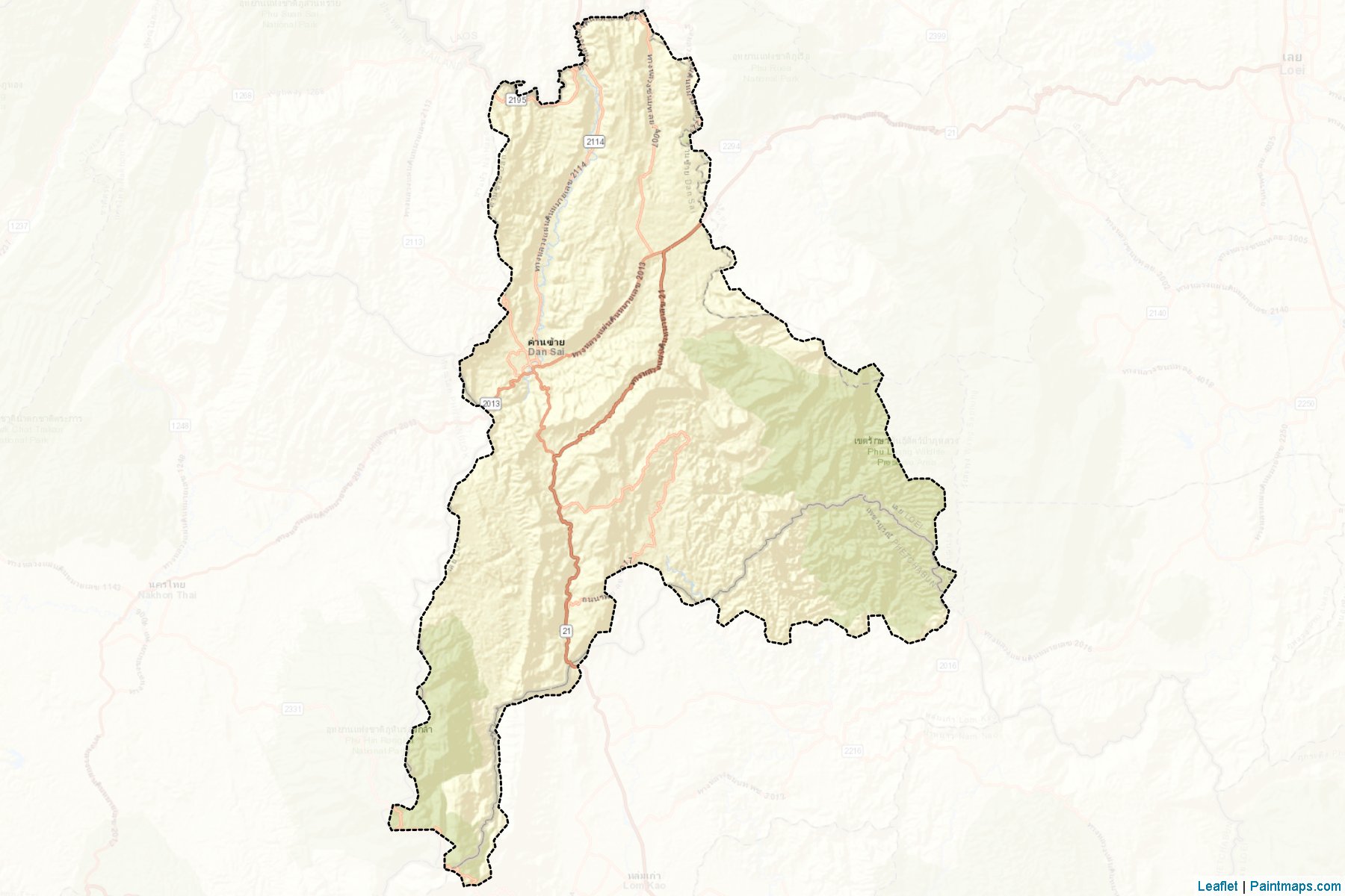 Muestras de recorte de mapas Dan Sai (Loei)-2