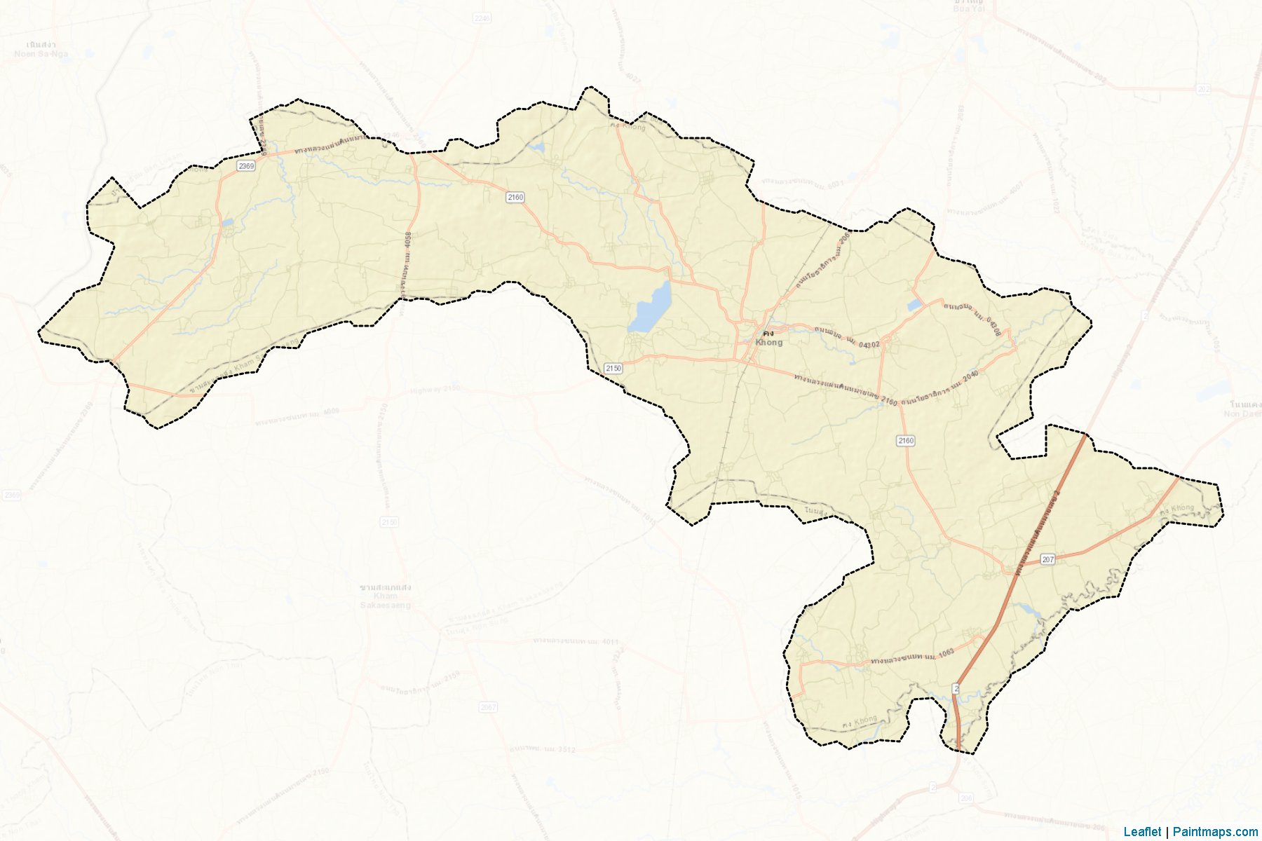 Muestras de recorte de mapas Khong (Nakhon Ratchasima)-2