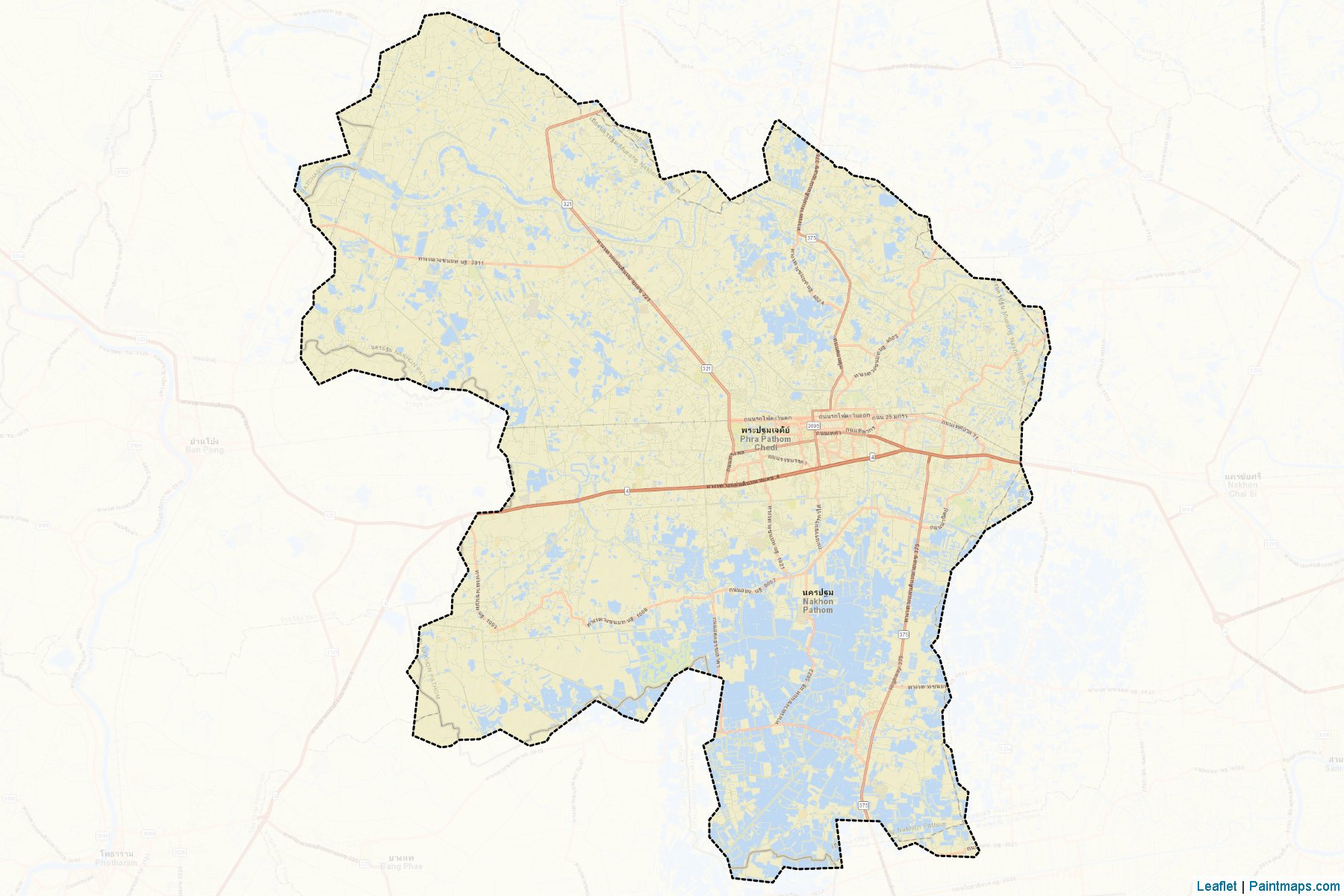 Muang Nakhon Pathom (Nakhon Pathom) Haritası Örnekleri-2