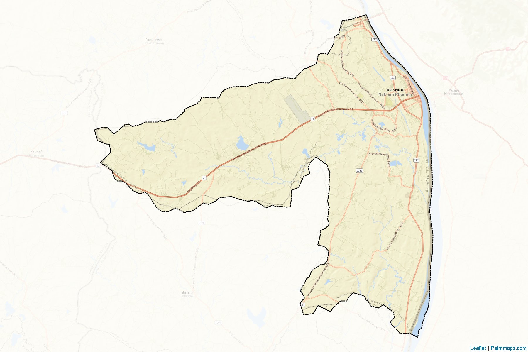 Muang Nakhon Phanom (Nakhon Phanom) Haritası Örnekleri-2
