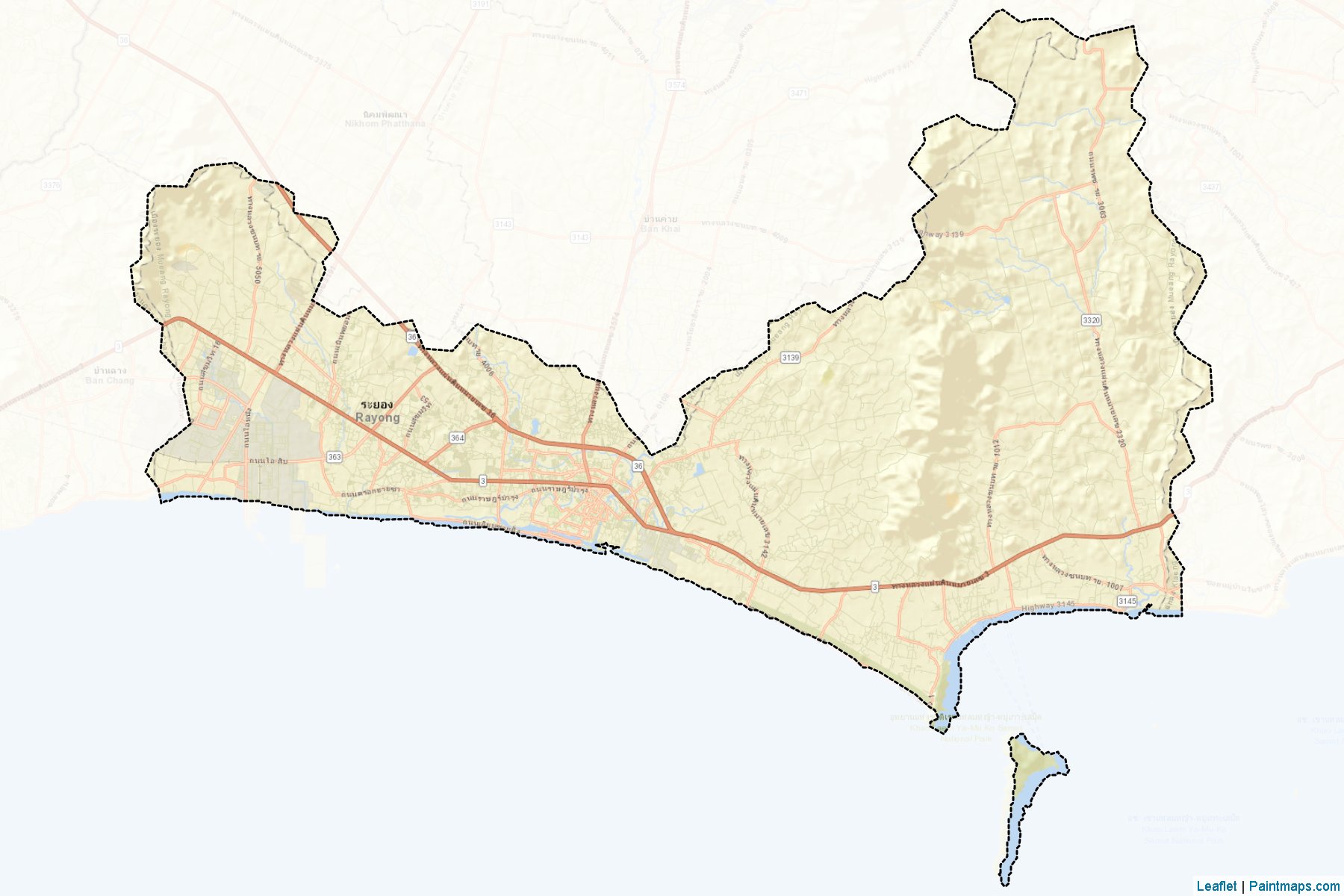 Rayong (Rayong) Map Cropping Samples-2