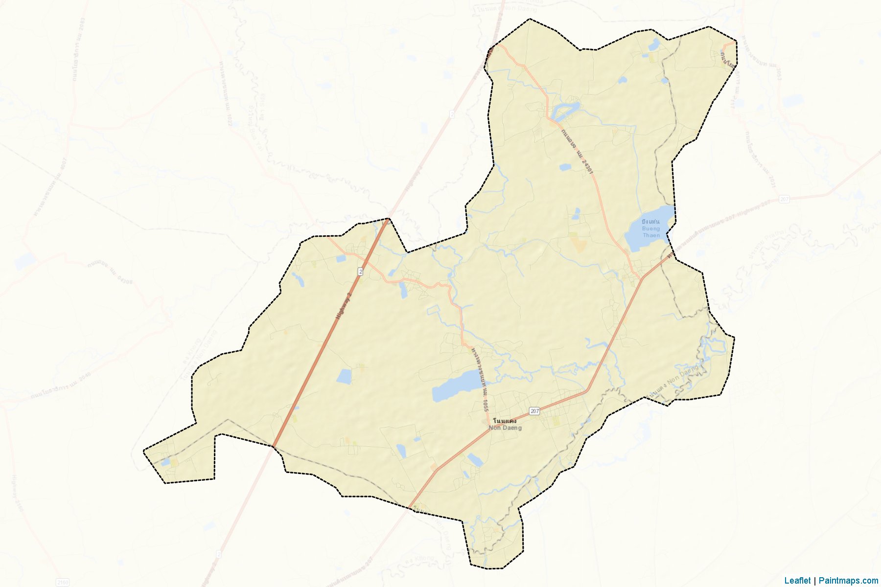 Muestras de recorte de mapas Non Daeng (Nakhon Ratchasima)-2