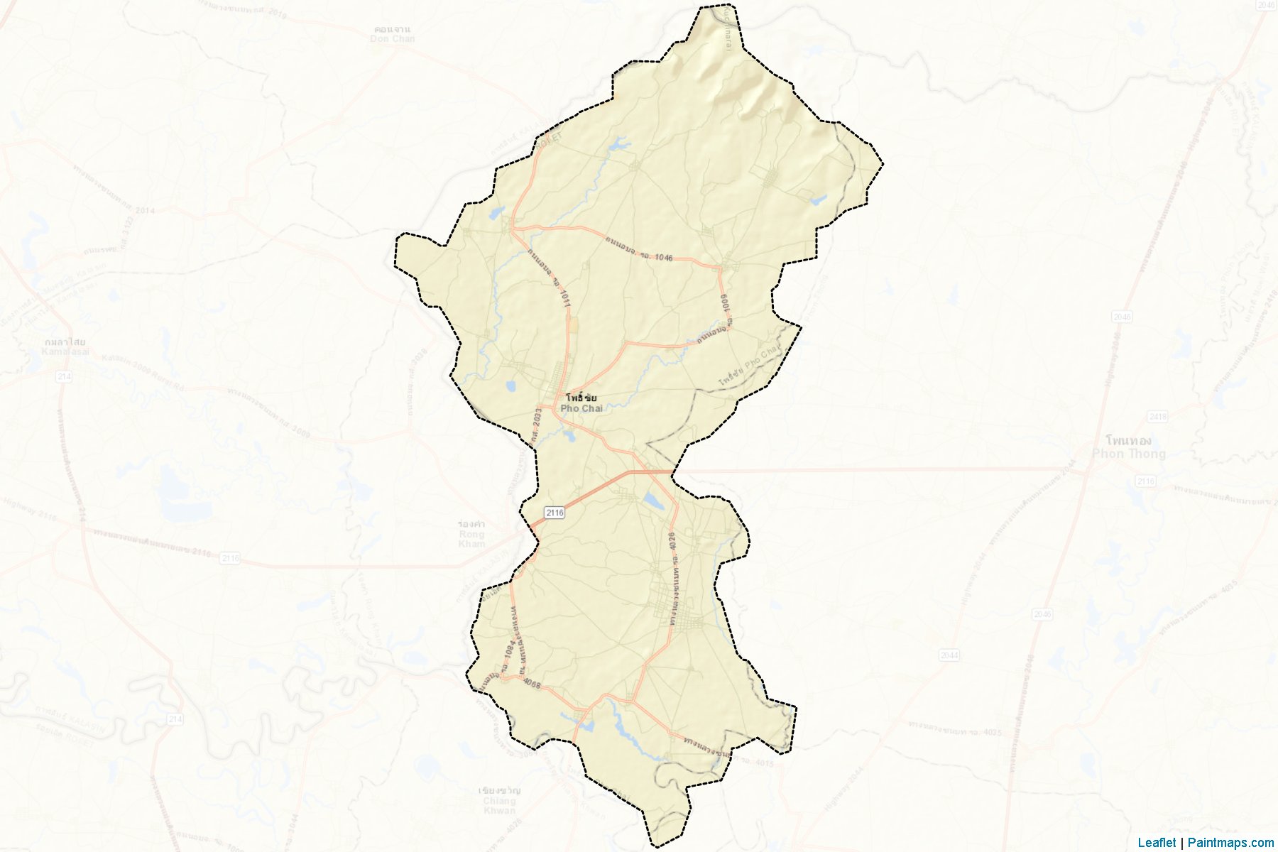 Muestras de recorte de mapas Pho Chai (Roi Et)-2