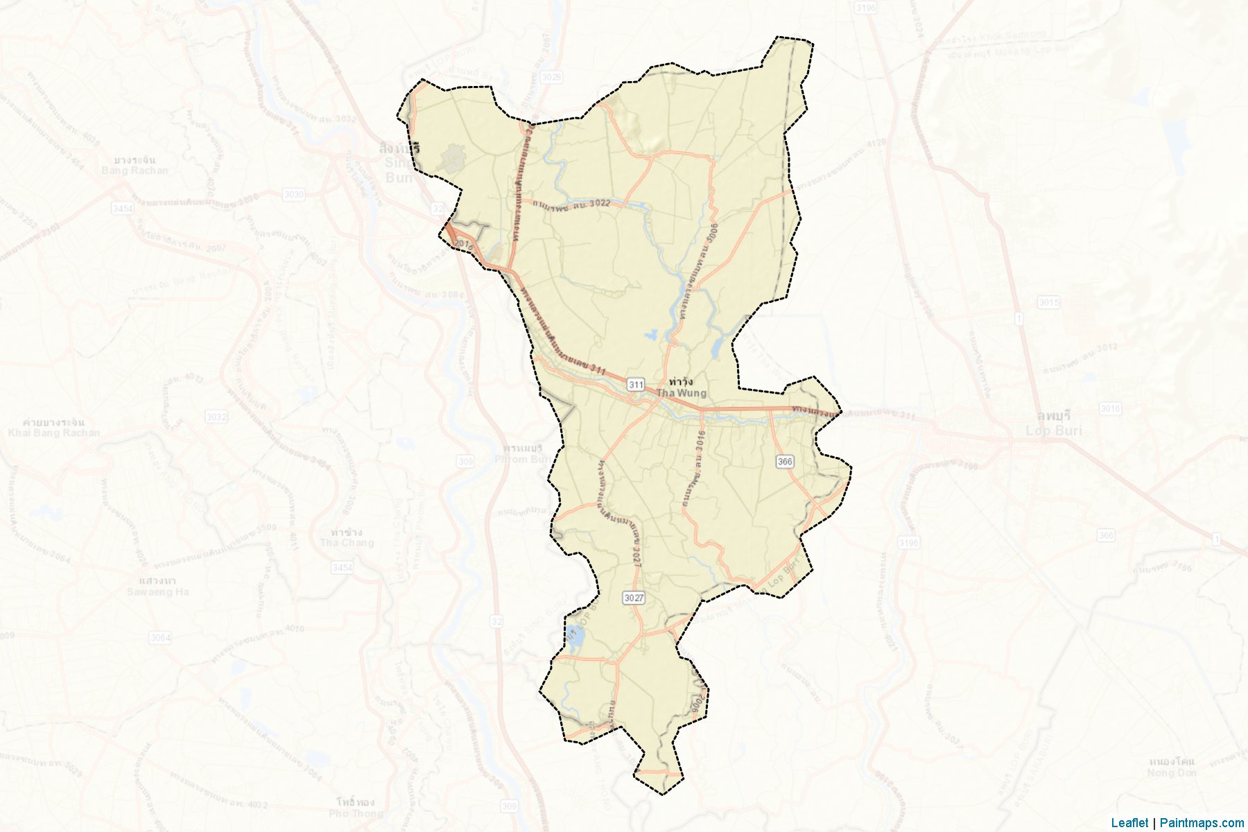 Muestras de recorte de mapas Tha Wung (Lopburi)-2