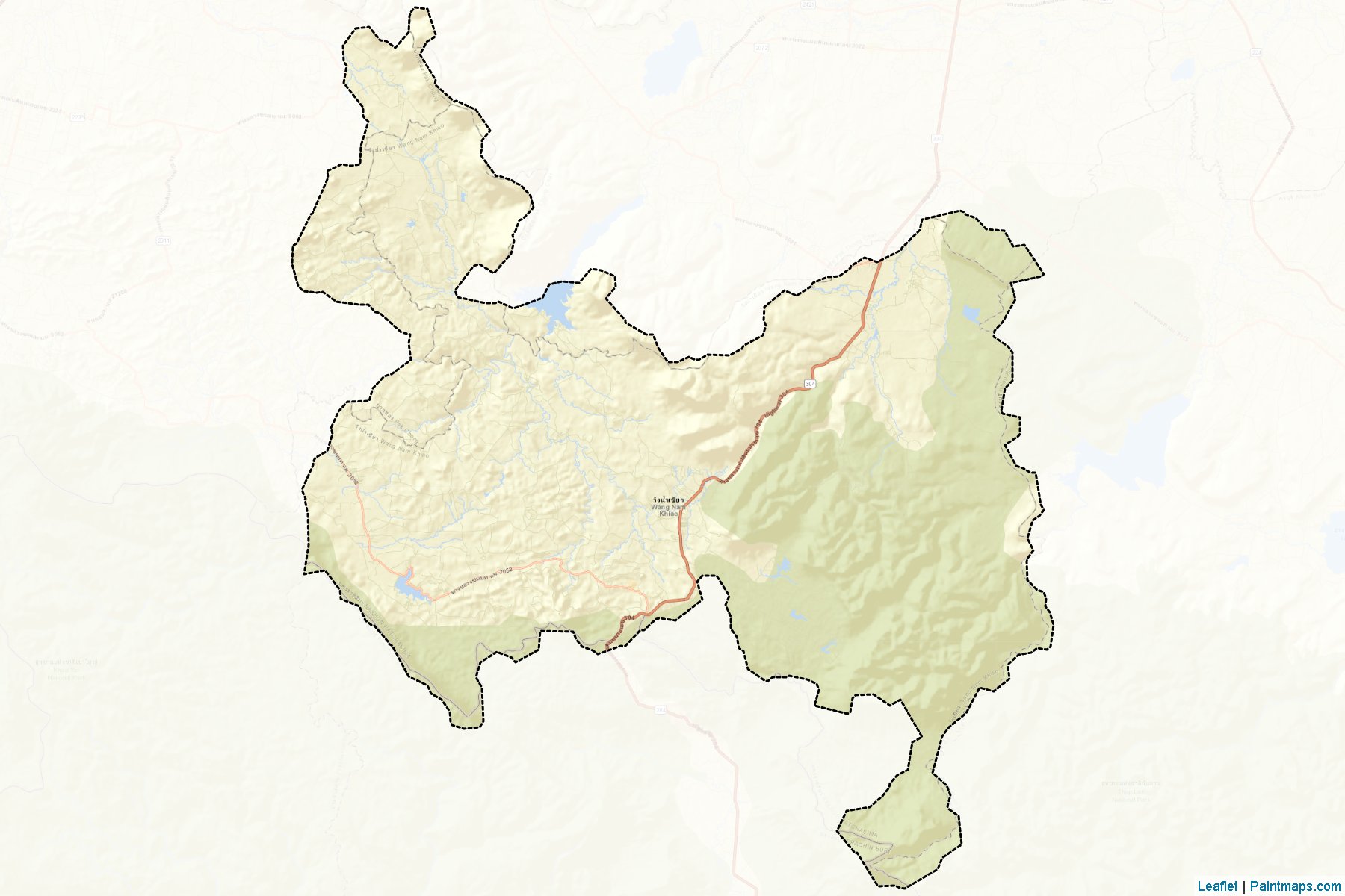 Muestras de recorte de mapas Wang Nam Khieo (Nakhon Ratchasima)-2