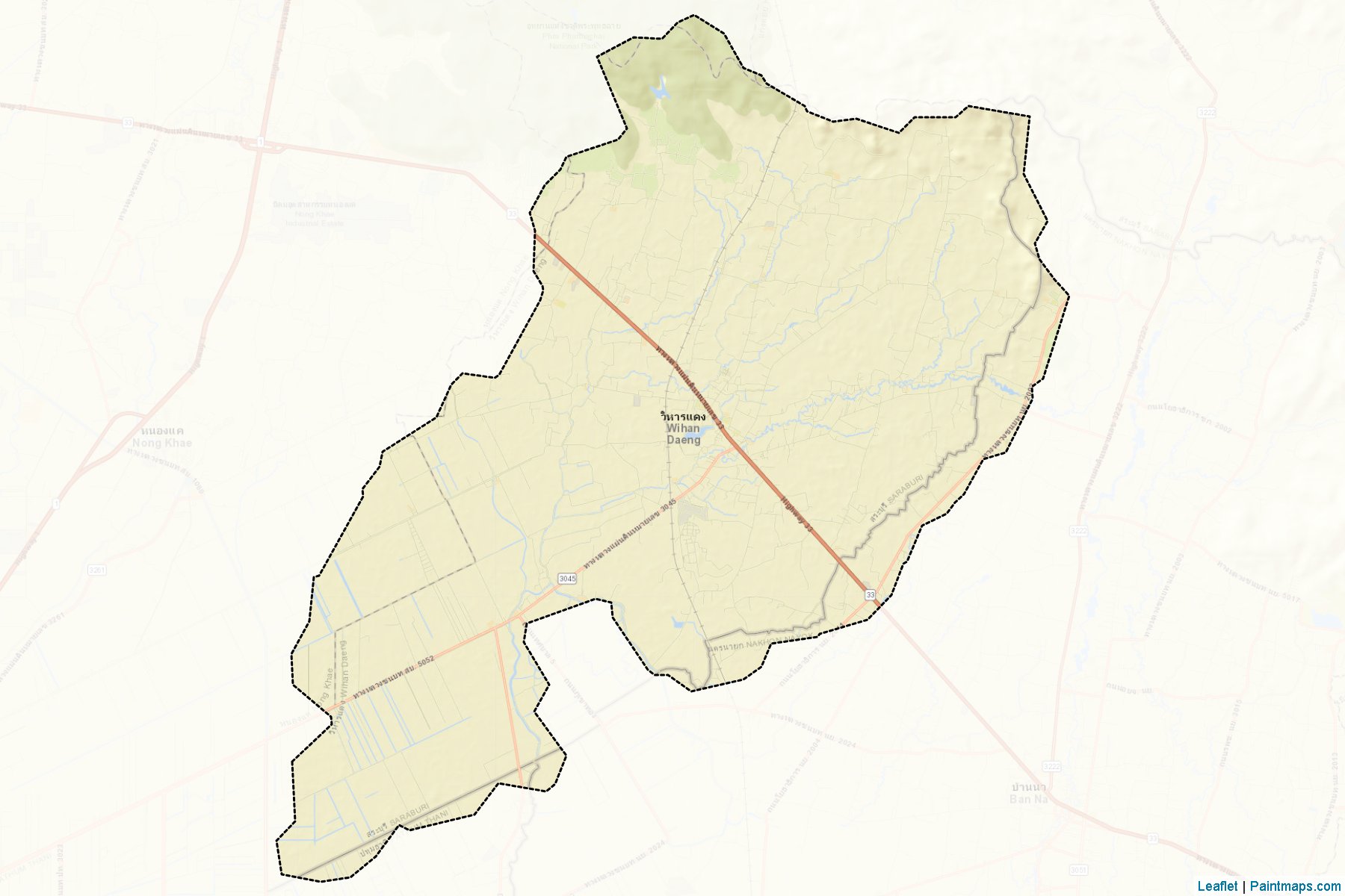 Muestras de recorte de mapas Wihan Daeng (Saraburi)-2