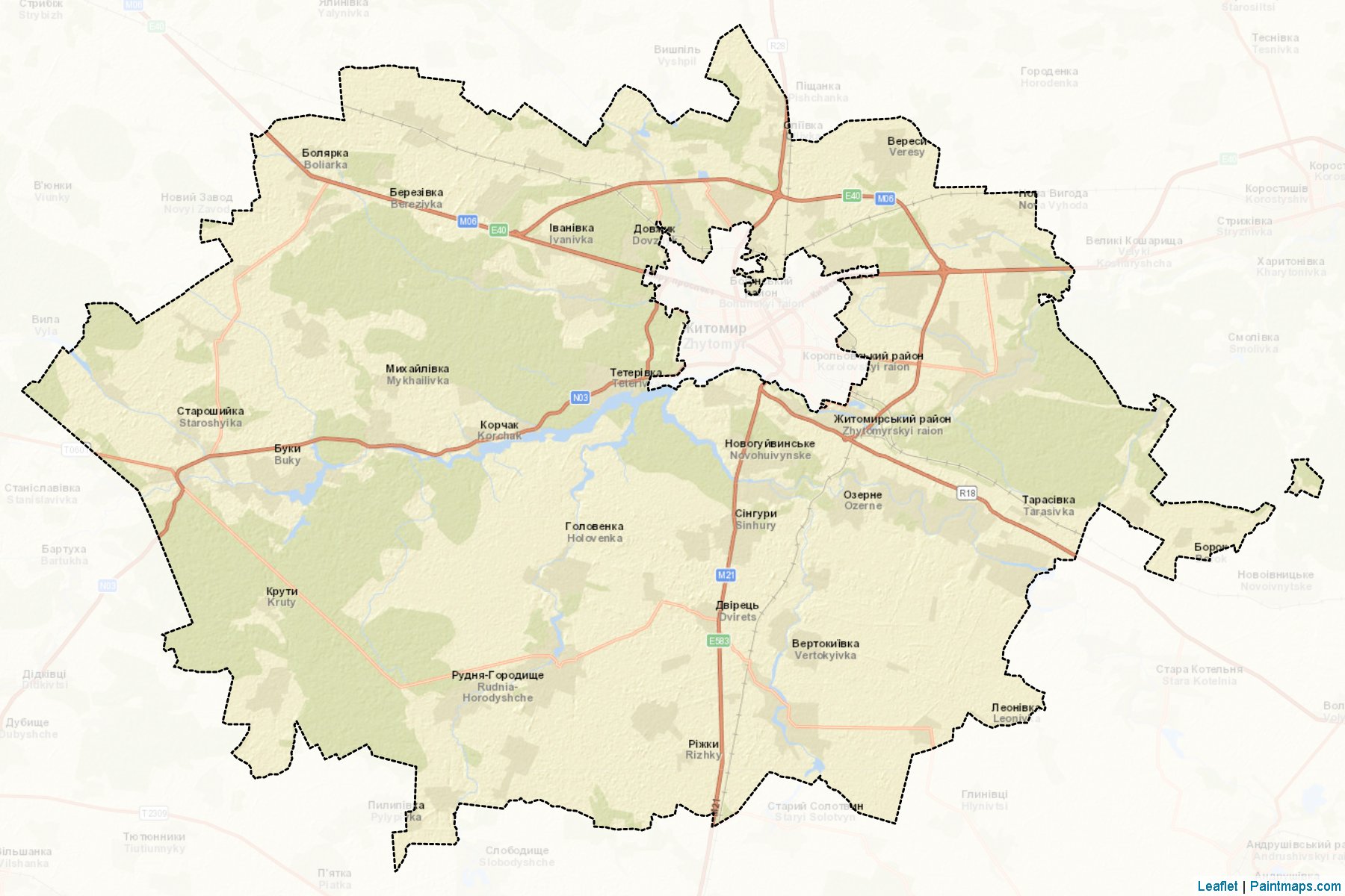 Zhytomyrs'kyi (Zhytomyr) Map Cropping Samples-2