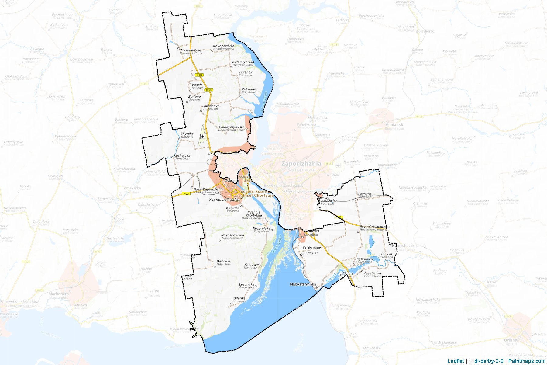 Muestras de recorte de mapas Zaporizkyi (Zaporizhia)-1