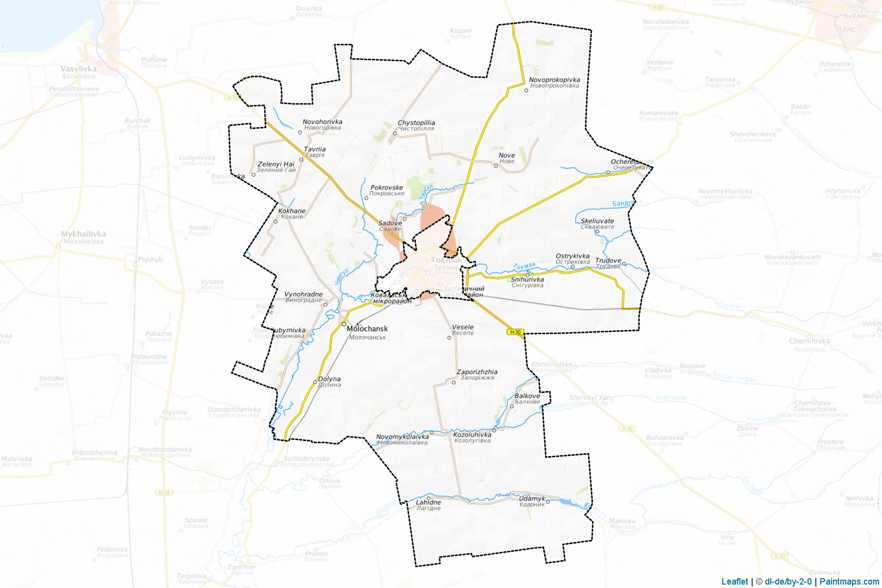 Tokmatskyi (Zaporijya Oblastı) Haritası Örnekleri-1