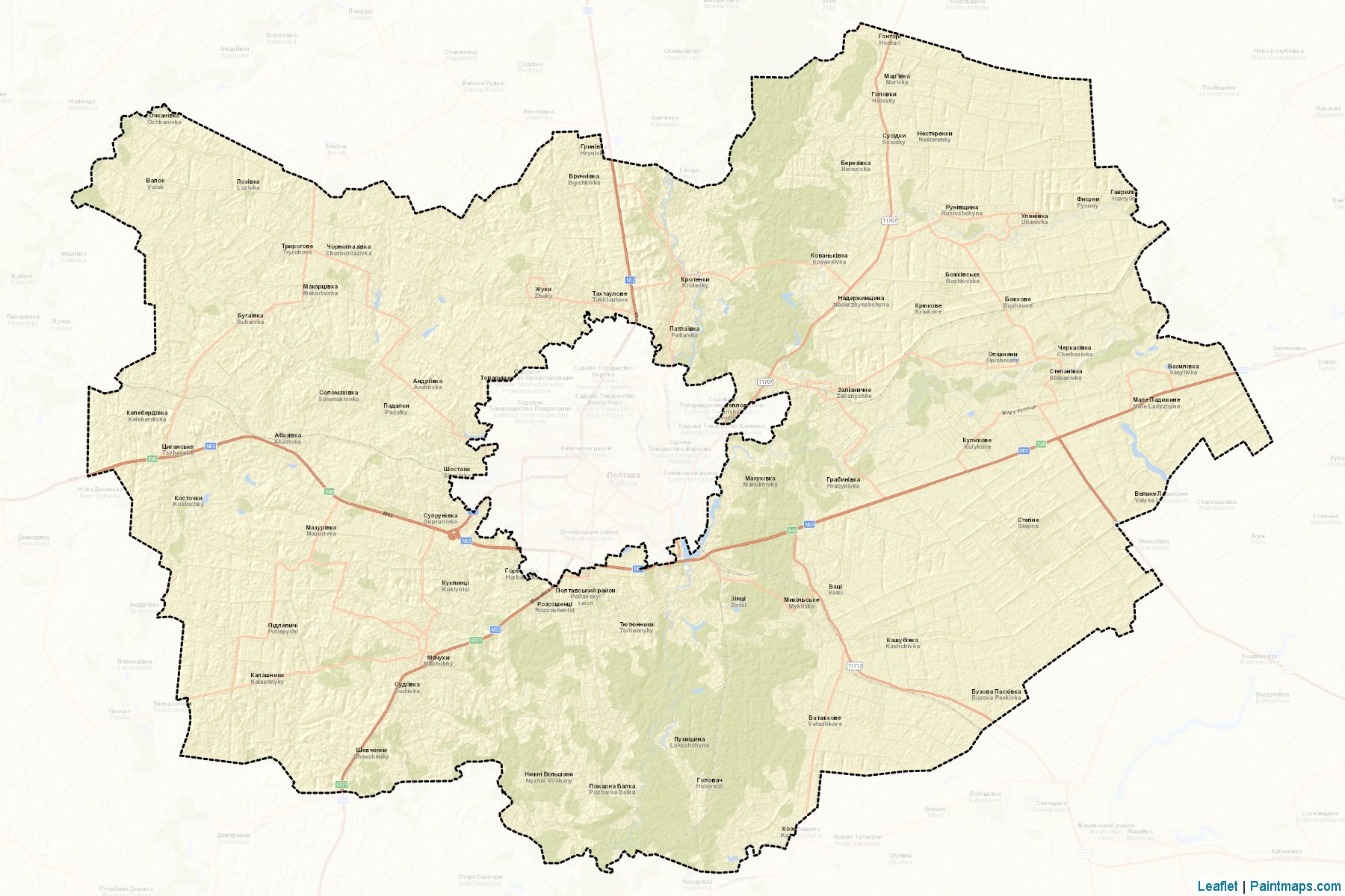 Poltavskyi (Poltava Oblastı) Haritası Örnekleri-2