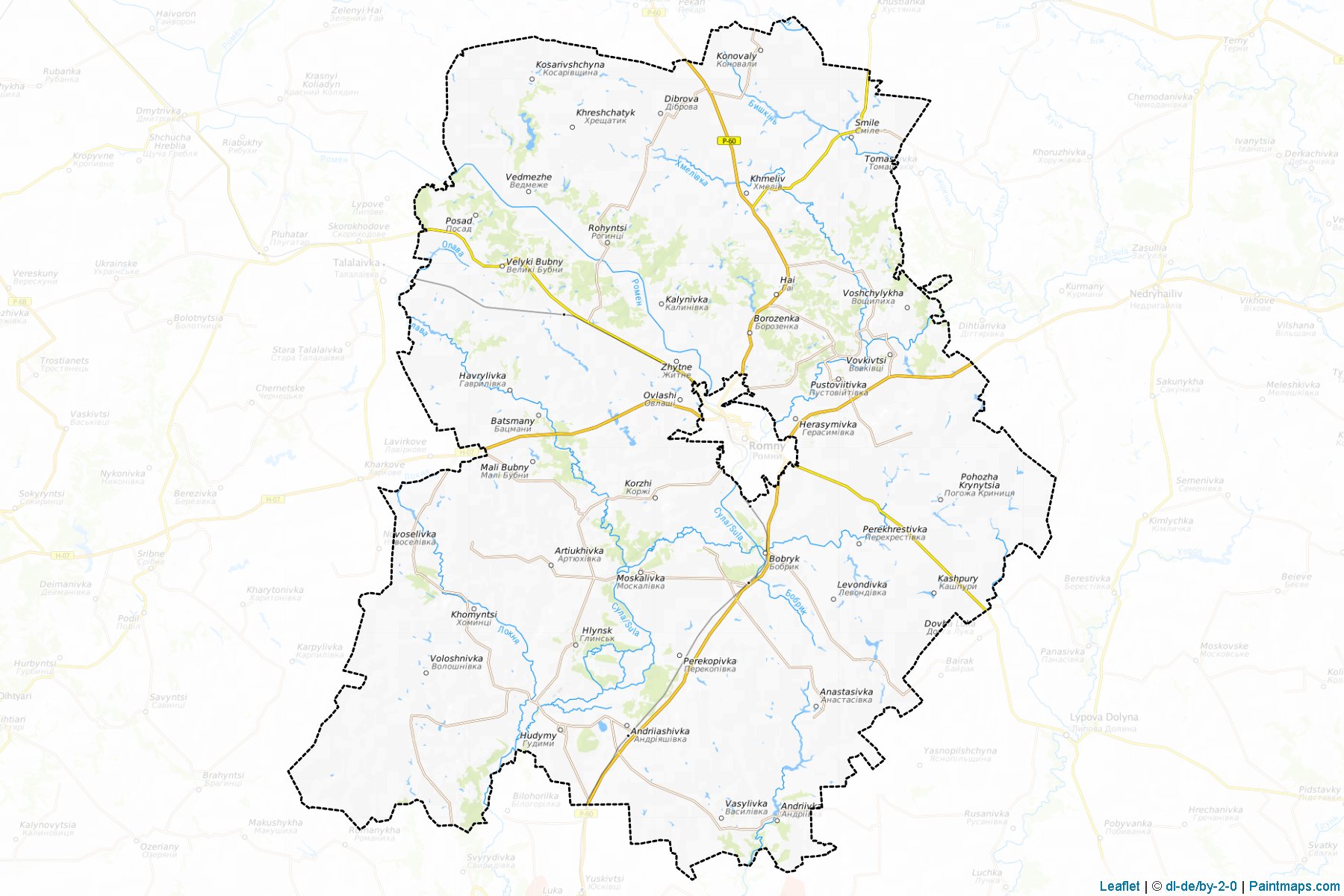 Muestras de recorte de mapas Romenskyi (Sumy)-1