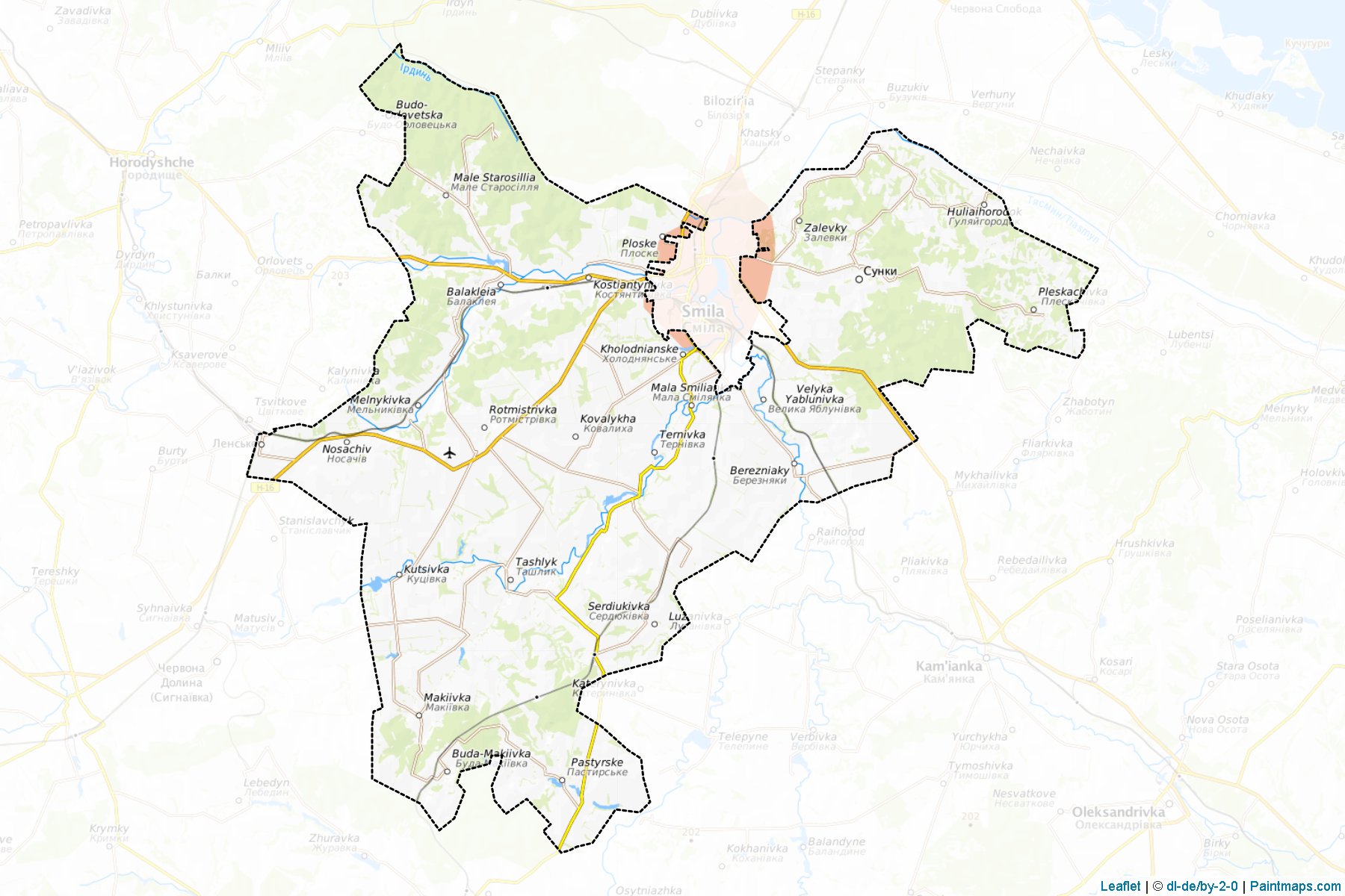 Muestras de recorte de mapas Smilianskyi (Cherkasy)-1