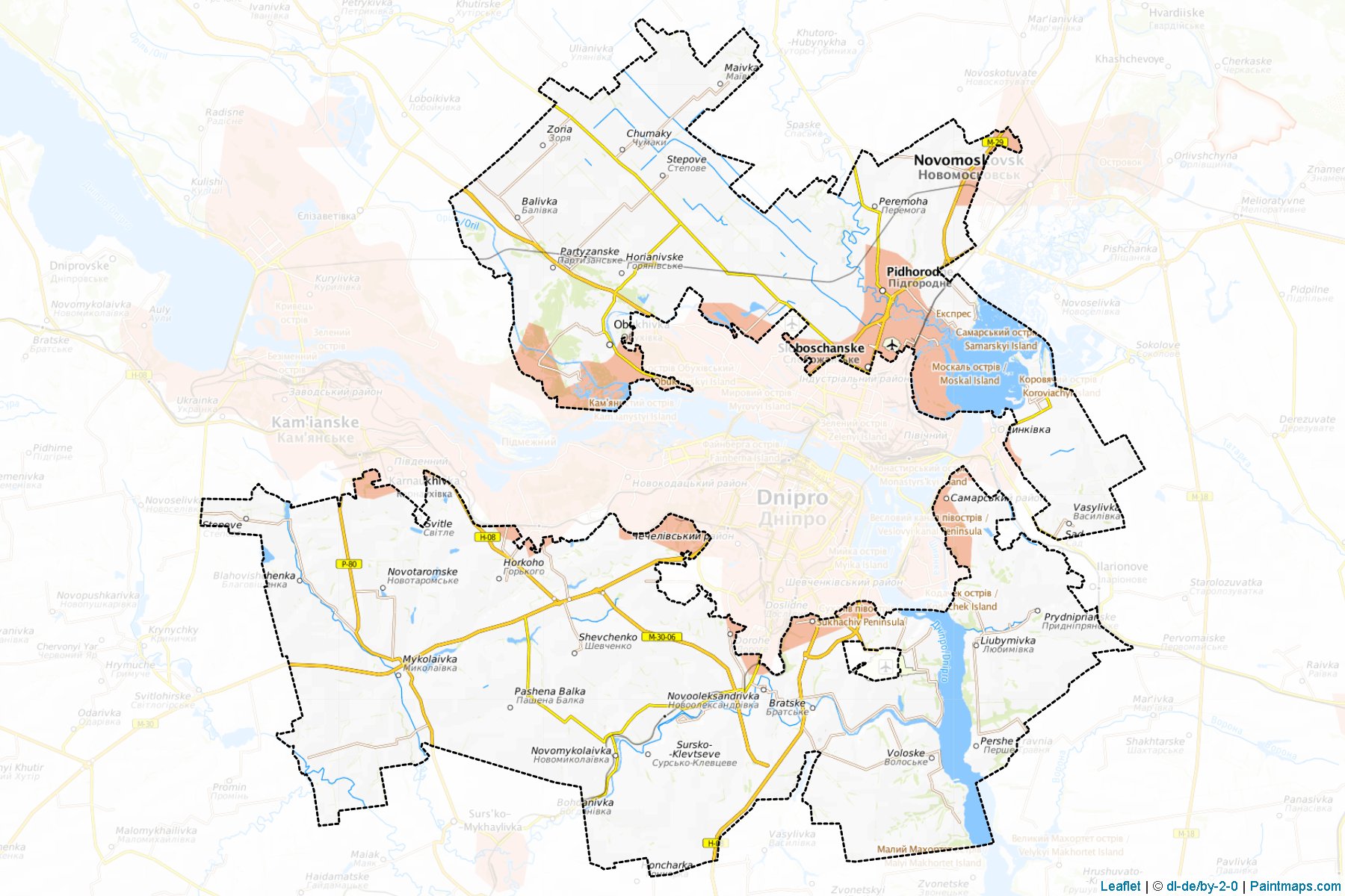Dnipropetrovskyi (Dnipropetrovsk Oblastı) Haritası Örnekleri-1