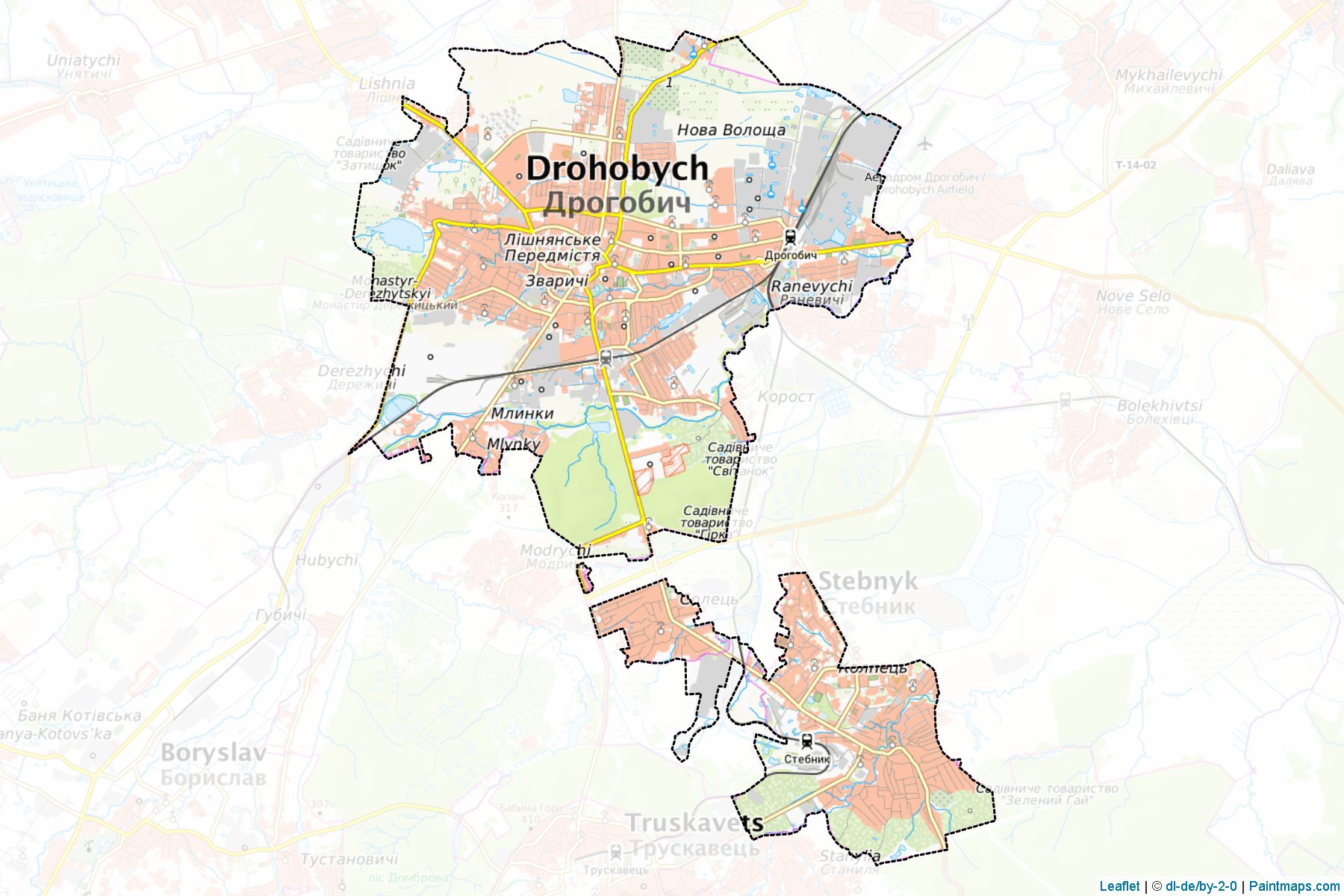 Muestras de recorte de mapas Drohobytska (Lviv)-1