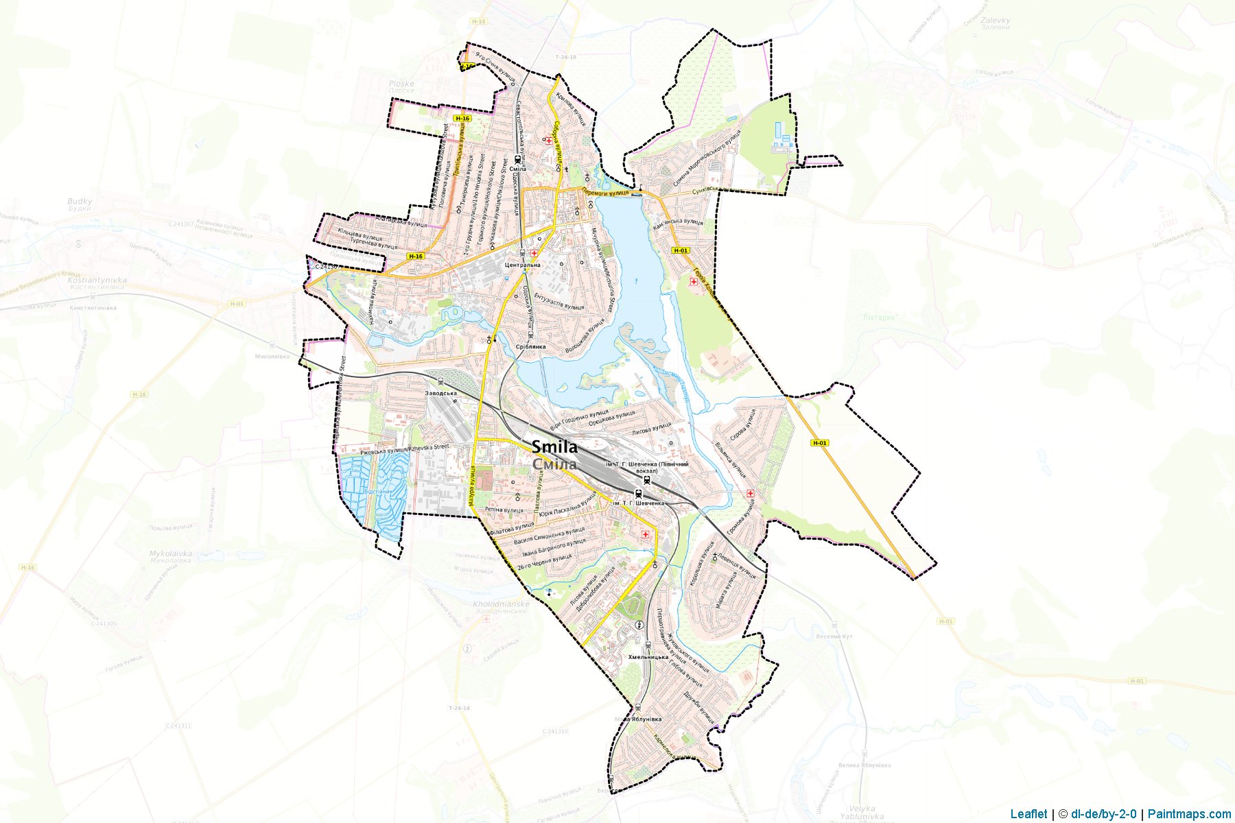 Muestras de recorte de mapas Smilianska (Cherkasy)-1