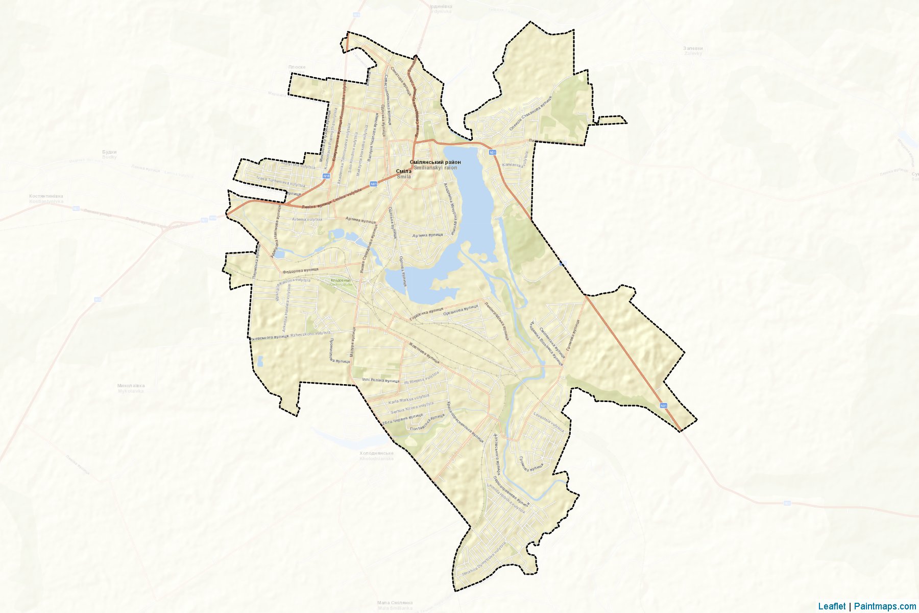 Muestras de recorte de mapas Smilianska (Cherkasy)-2