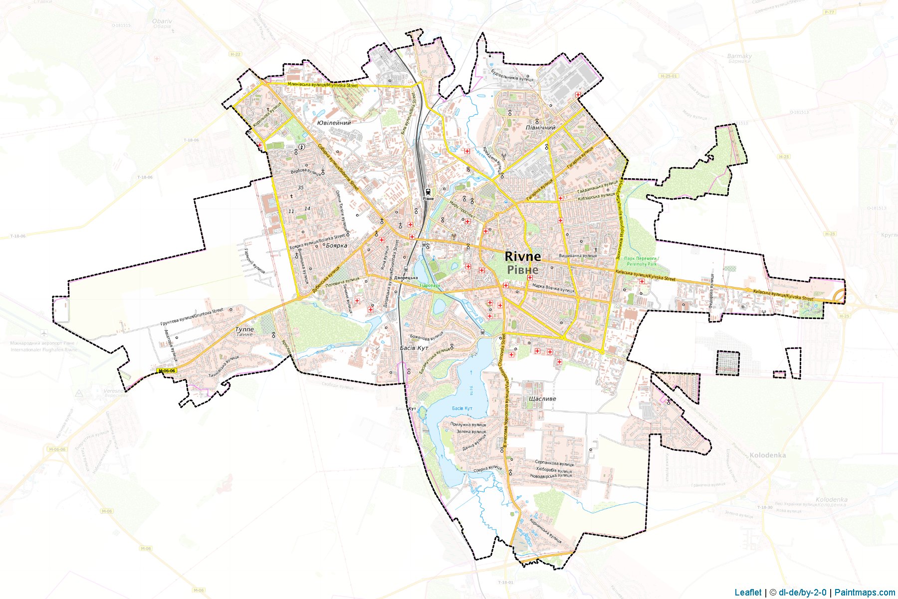 Muestras de recorte de mapas Rivnenska (Rivne)-1