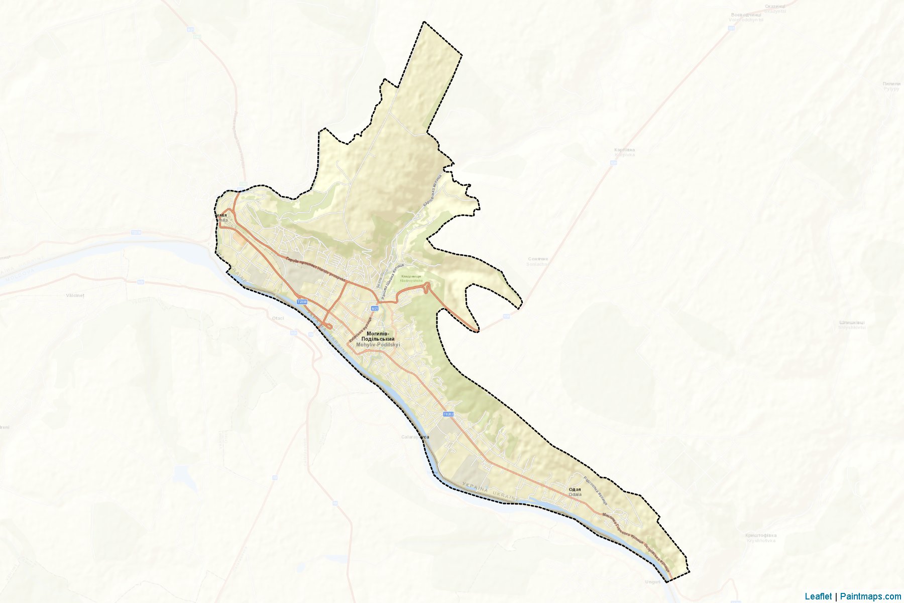 Muestras de recorte de mapas Mohyliv-Podilska (Vinnytsia)-2