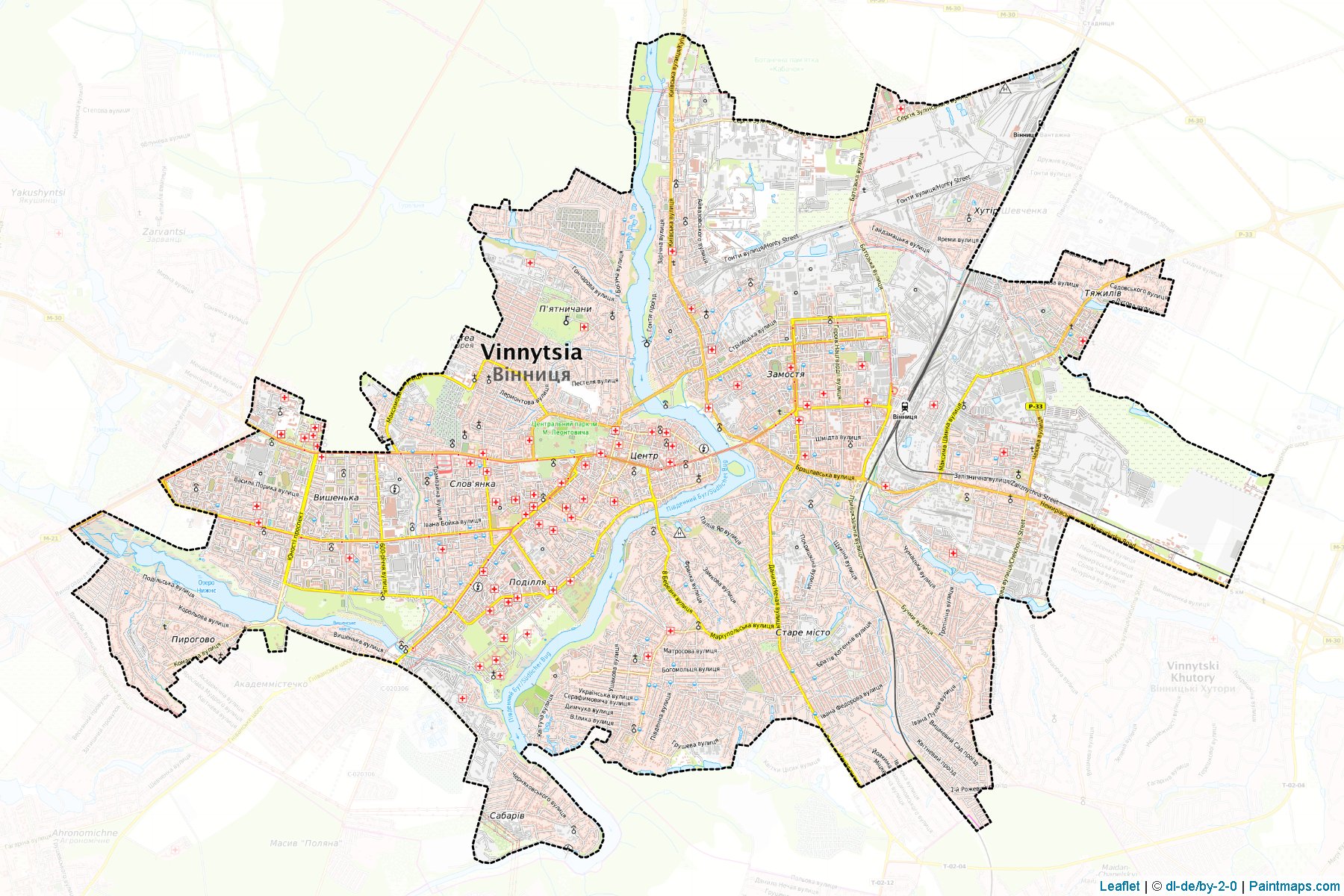 Vinnytska (Vinnitsa Oblastı) Haritası Örnekleri-1