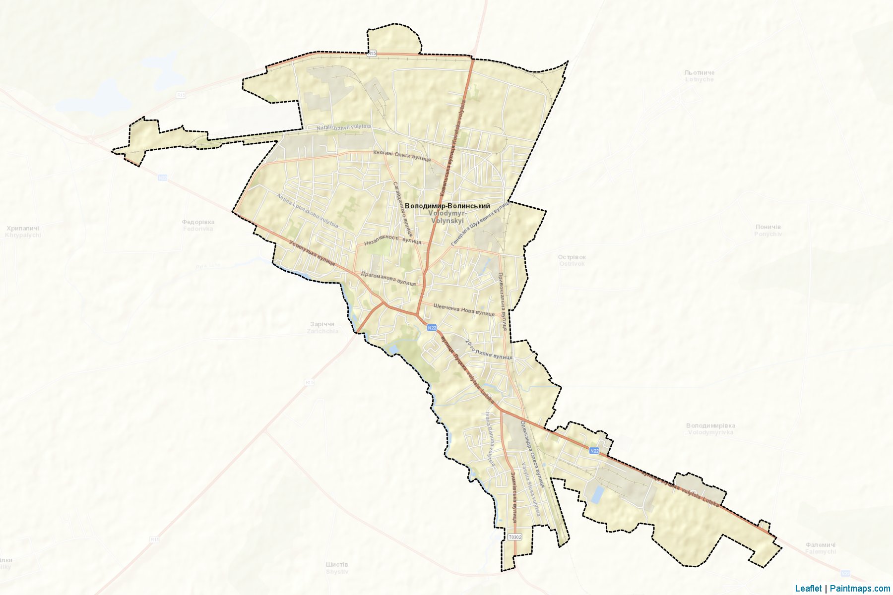 Volodymyr-Volynska (Volyn) Map Cropping Samples-2