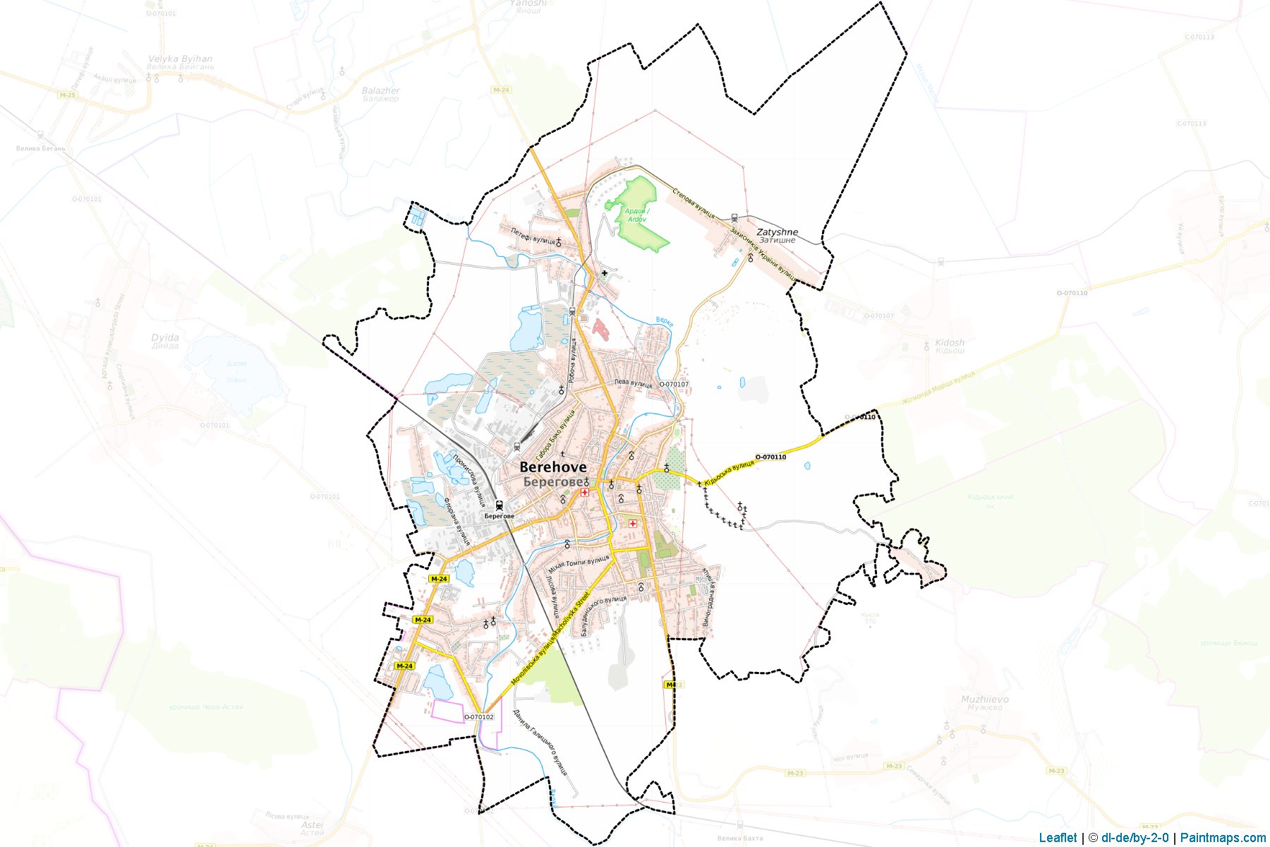 Berehivska (Zakarpattia) Map Cropping Samples-1