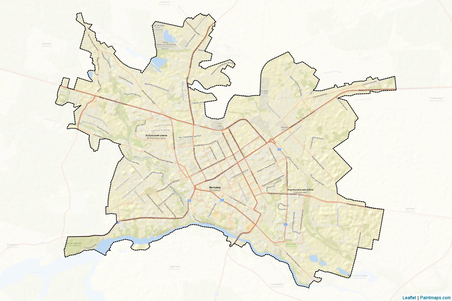 Zhytomyrs'ka (Zhytomyr) Map Cropping Samples-2