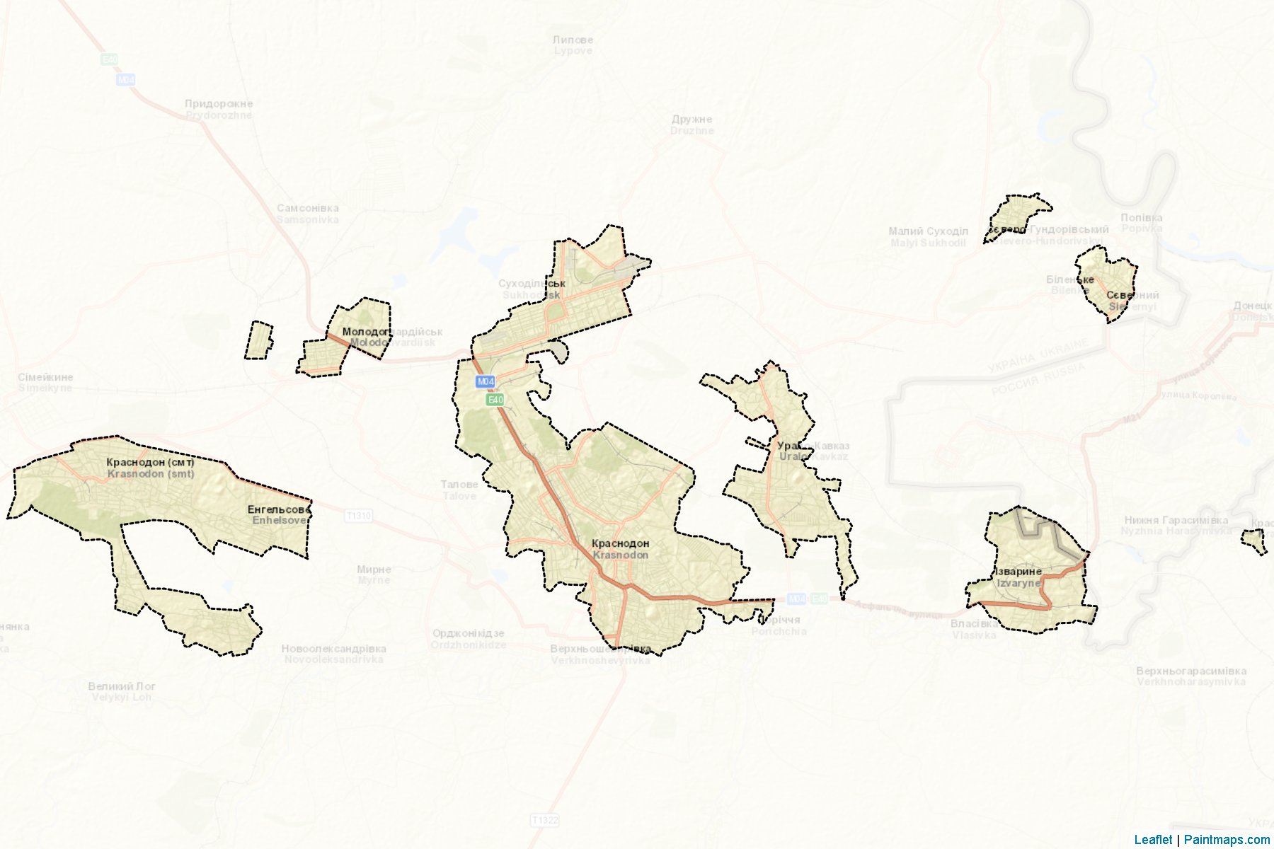 Krasnodonska (Luhansk Oblastı) Haritası Örnekleri-2