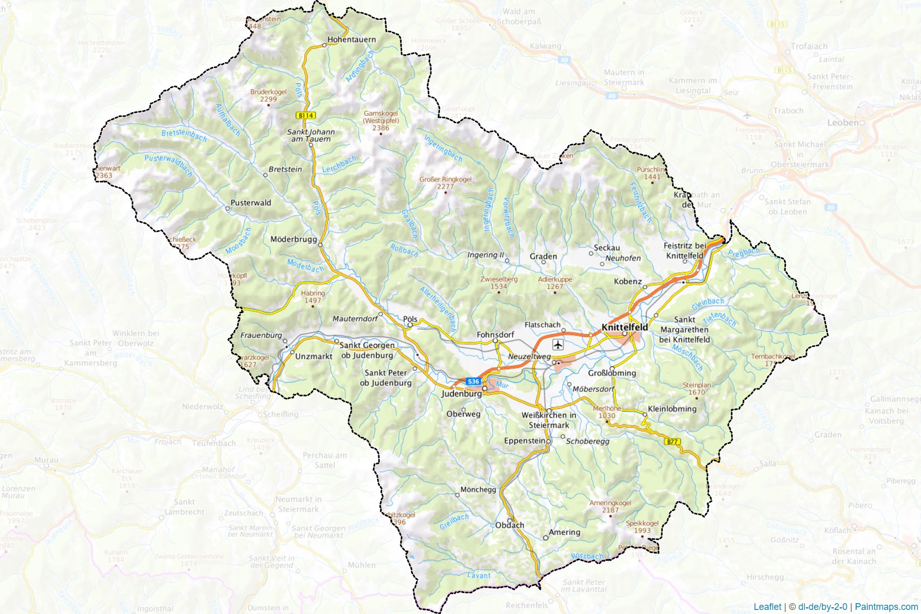 Murtal (Steiermark) Haritası Örnekleri-1