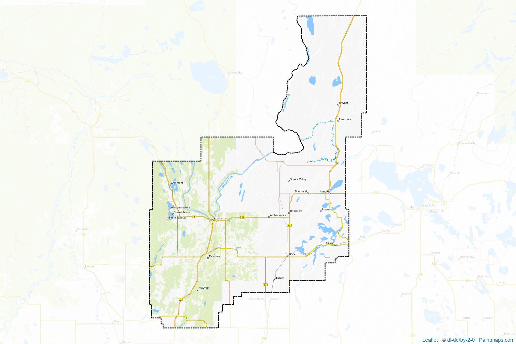 Athabasca (Alberta) Haritası Örnekleri-1