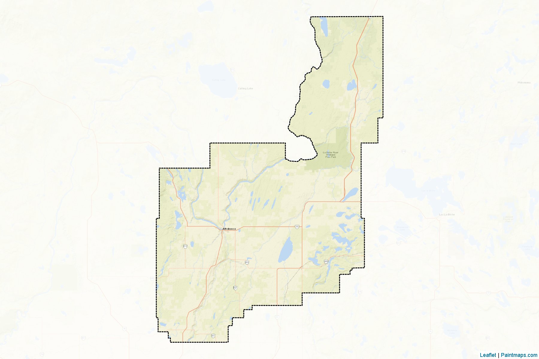 Muestras de recorte de mapas Athabasca (Alberta)-2