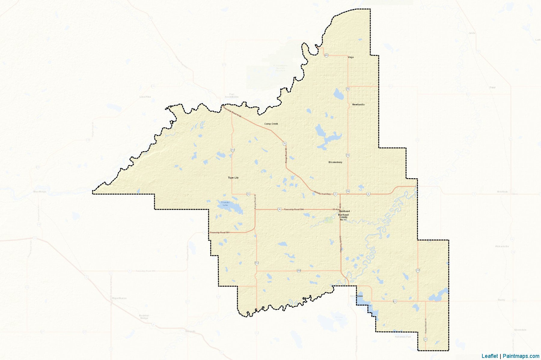 Barrhead No. 11 (Alberta) Map Cropping Samples-2