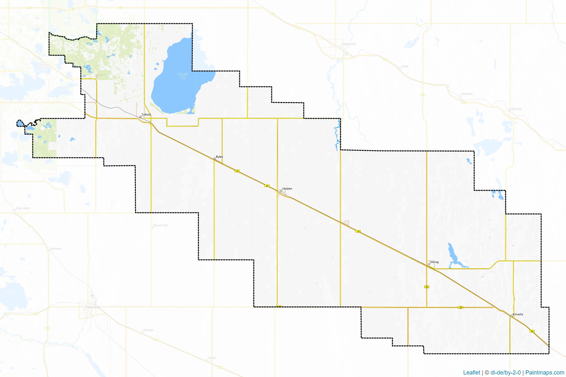 Muestras de recorte de mapas Beaver (Alberta)-1