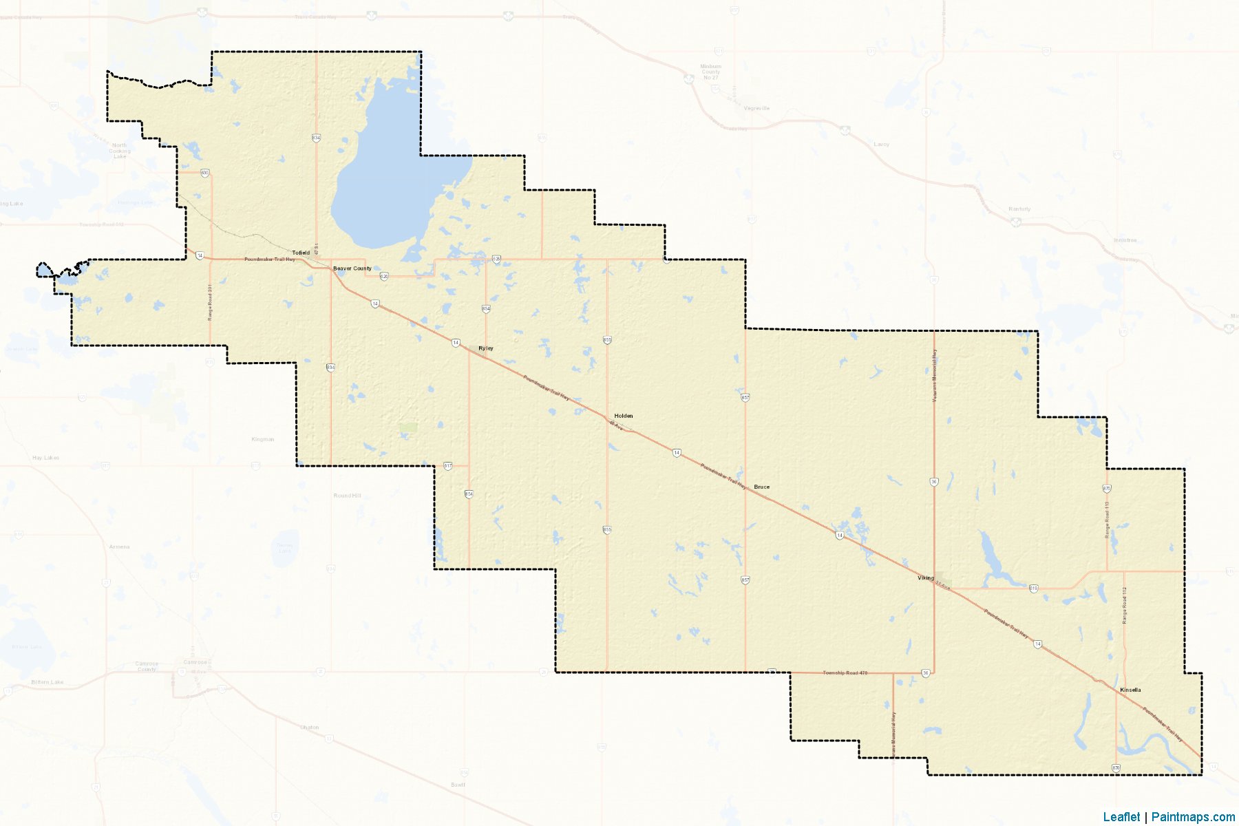 Muestras de recorte de mapas Beaver (Alberta)-2