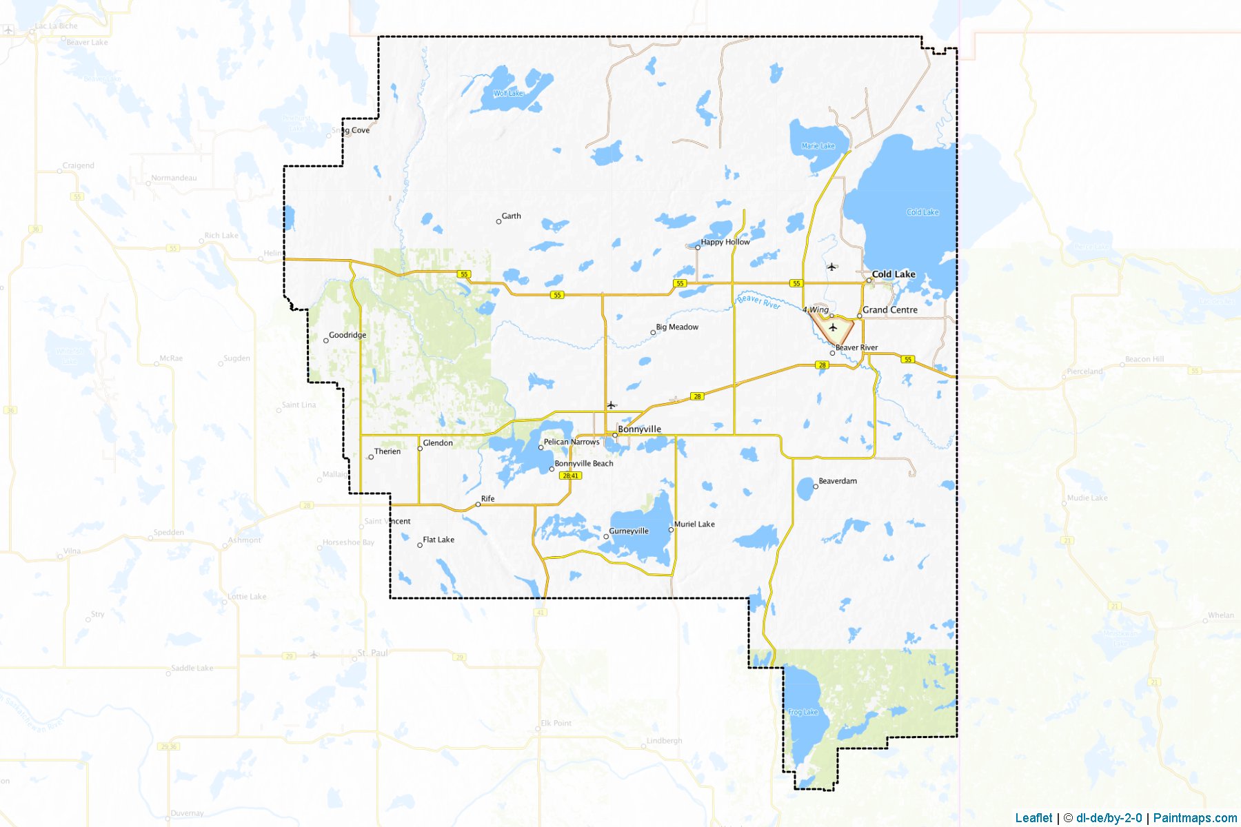 Bonnyville No. 87 (Alberta) Map Cropping Samples-1