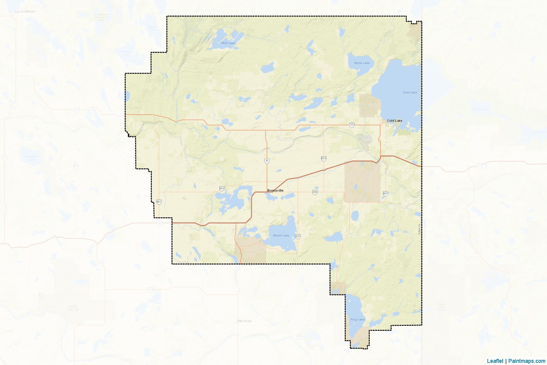 Bonnyville No. 87 (Alberta) Map Cropping Samples-2