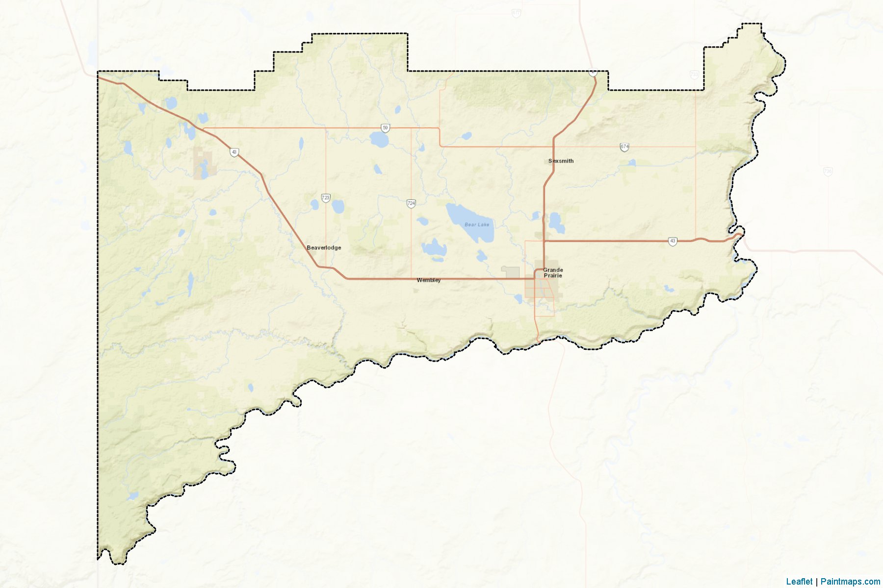 Grande Prairie No. 1 (Alberta) Haritası Örnekleri-2