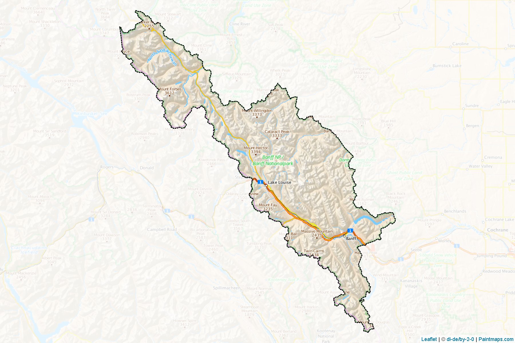 I.D. No. 9 (Banff) (Alberta) Map Cropping Samples-1