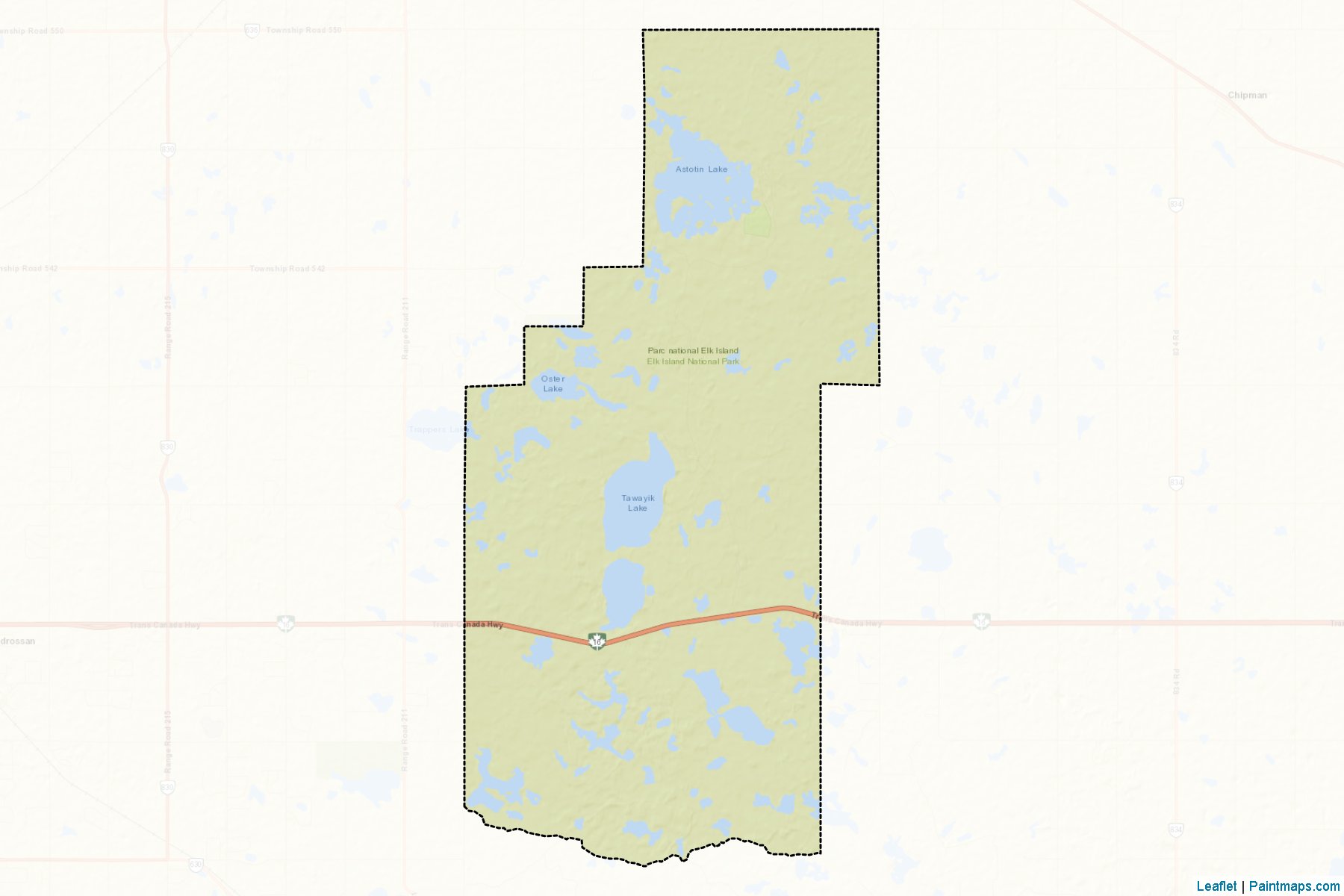 I.D. No. 13 (Elk Island) (Alberta) Haritası Örnekleri-2