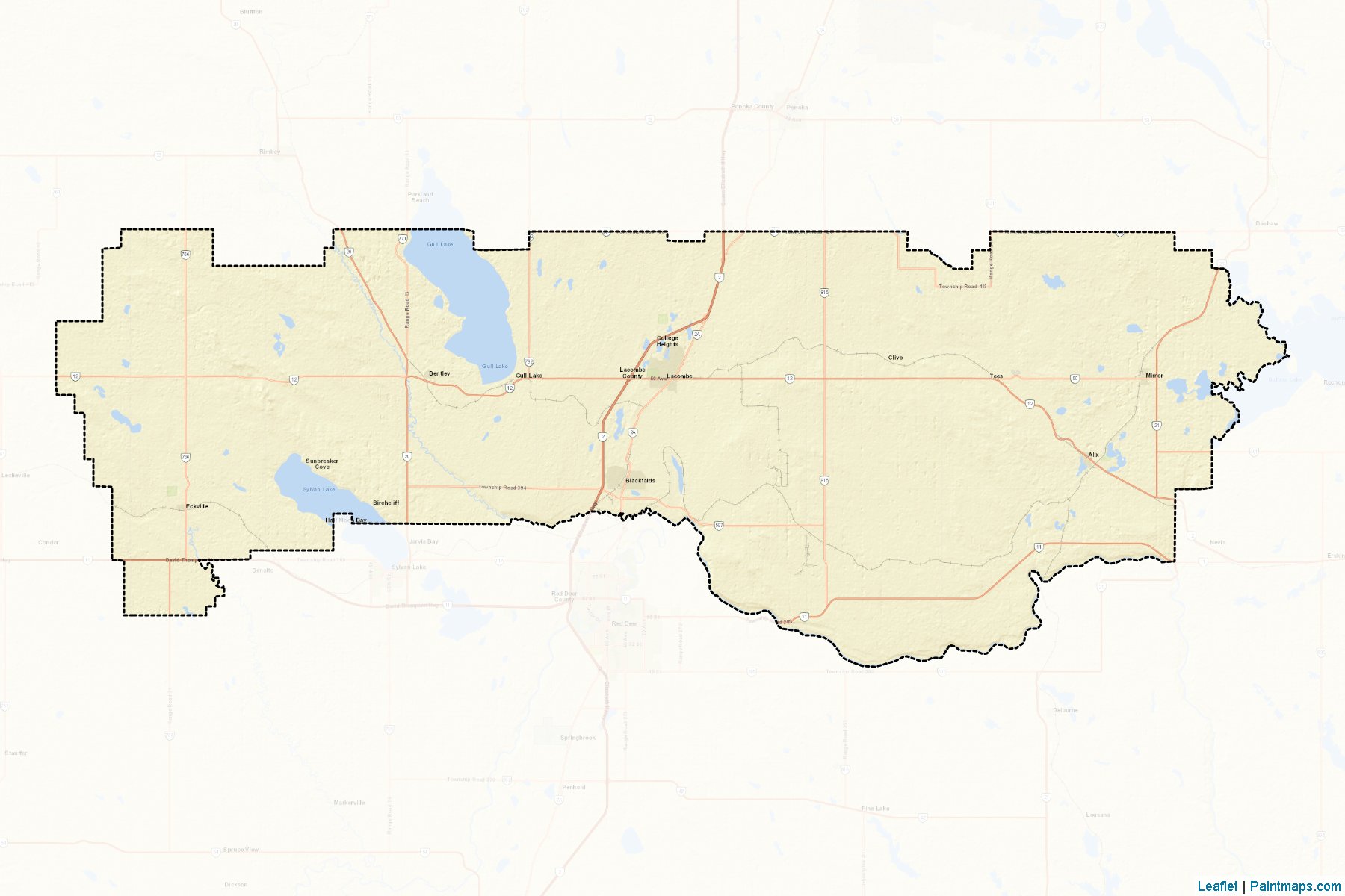 Muestras de recorte de mapas Lacombe (Alberta)-2