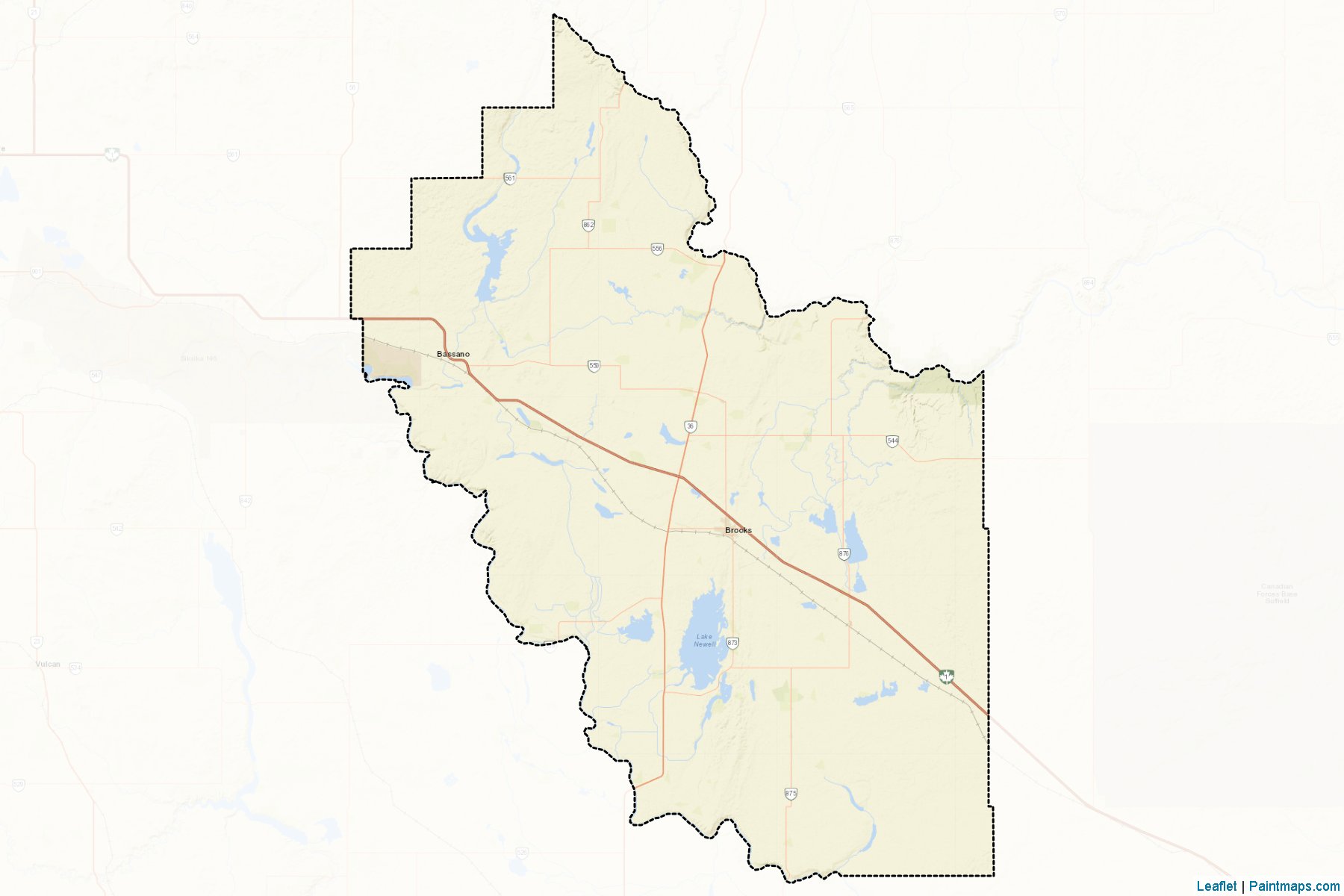 Muestras de recorte de mapas Newell (Alberta)-2