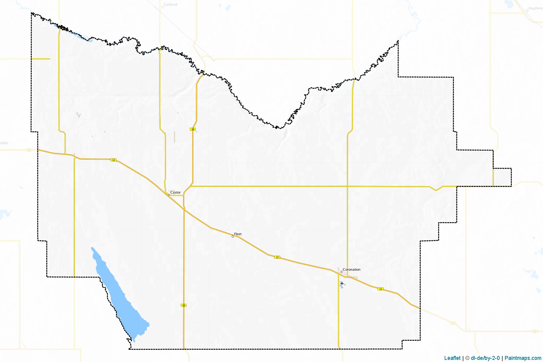 Muestras de recorte de mapas Paintearth No. 18 (Alberta)-1