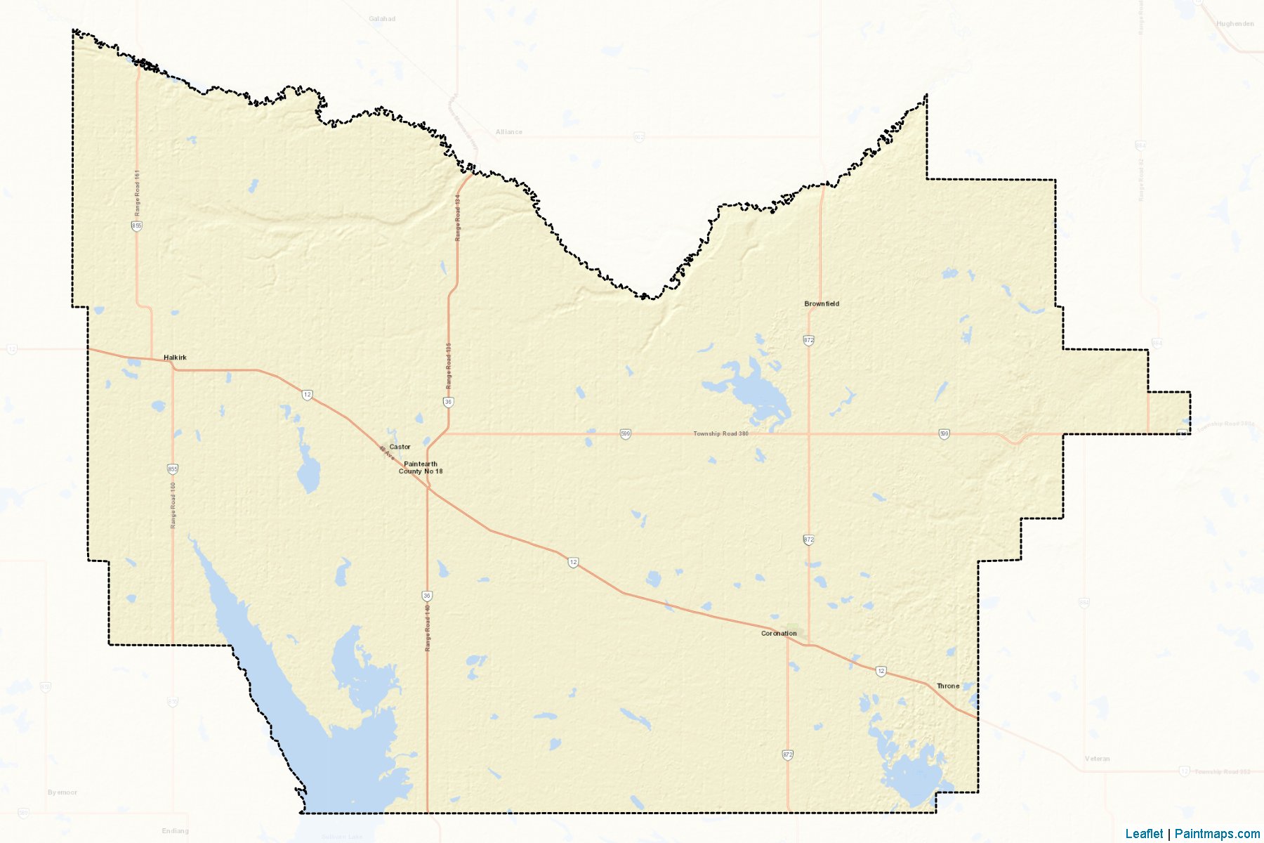 Muestras de recorte de mapas Paintearth No. 18 (Alberta)-2