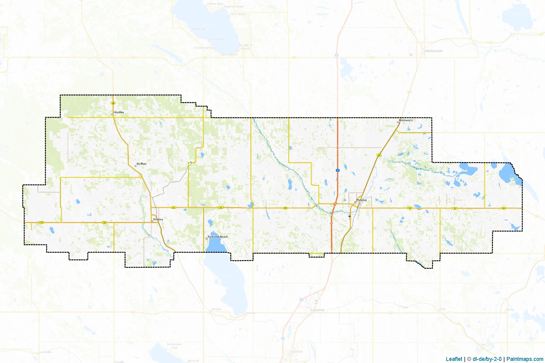 Ponoka (Alberta) Map Cropping Samples-1